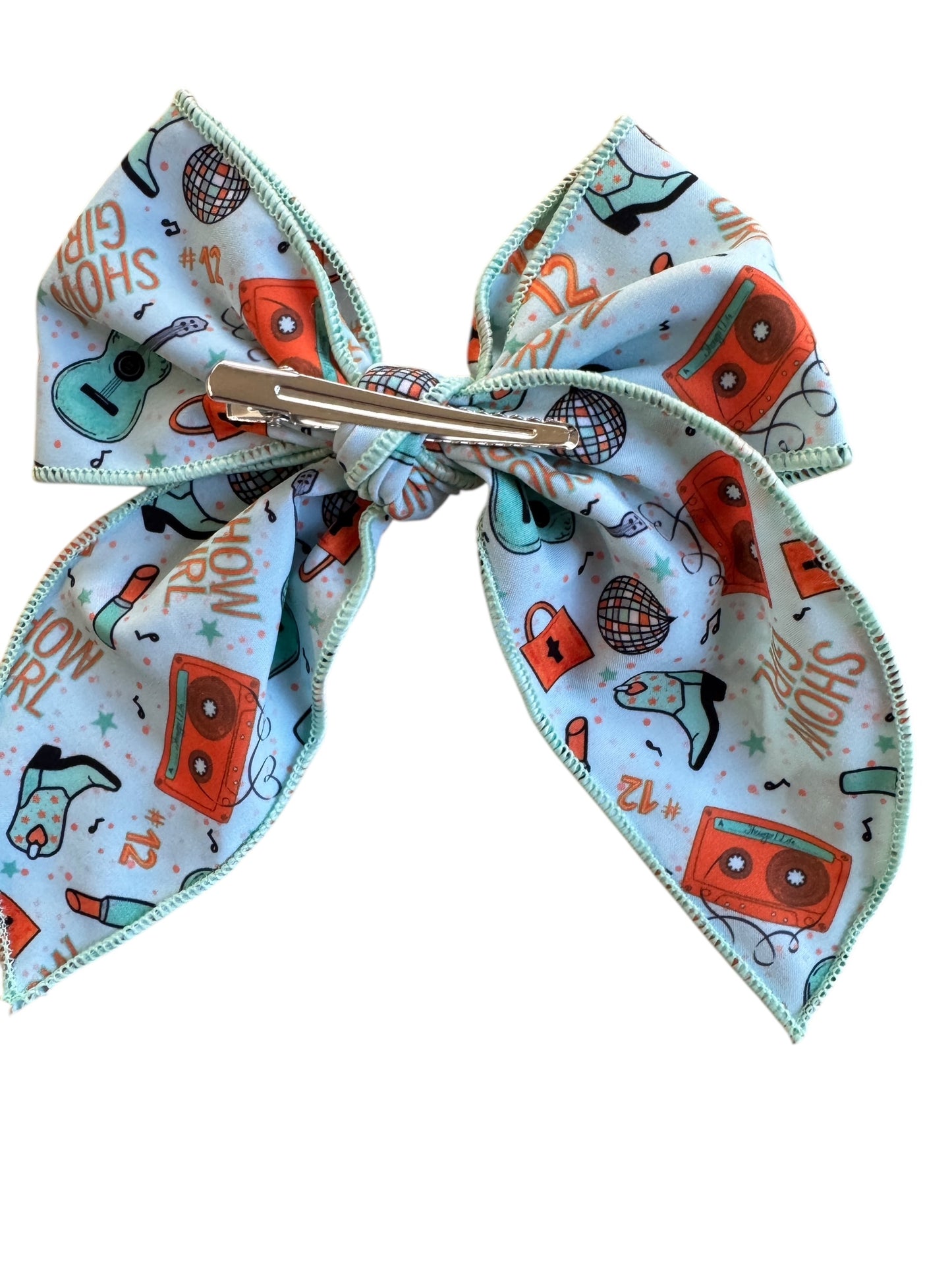 Mint Showgirl Hair Bows - Concert & Everyday Fan Accessories
