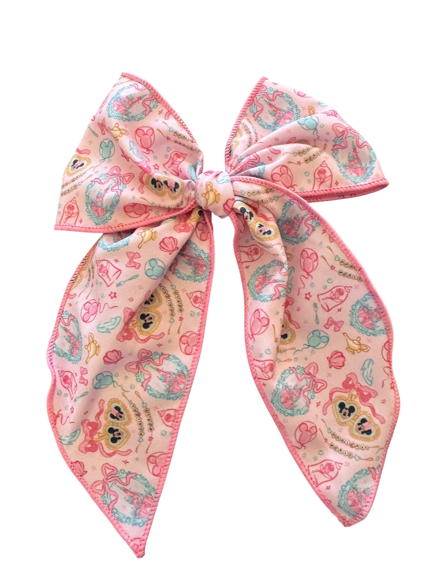 Pink Magical World Hair Bows for Girls