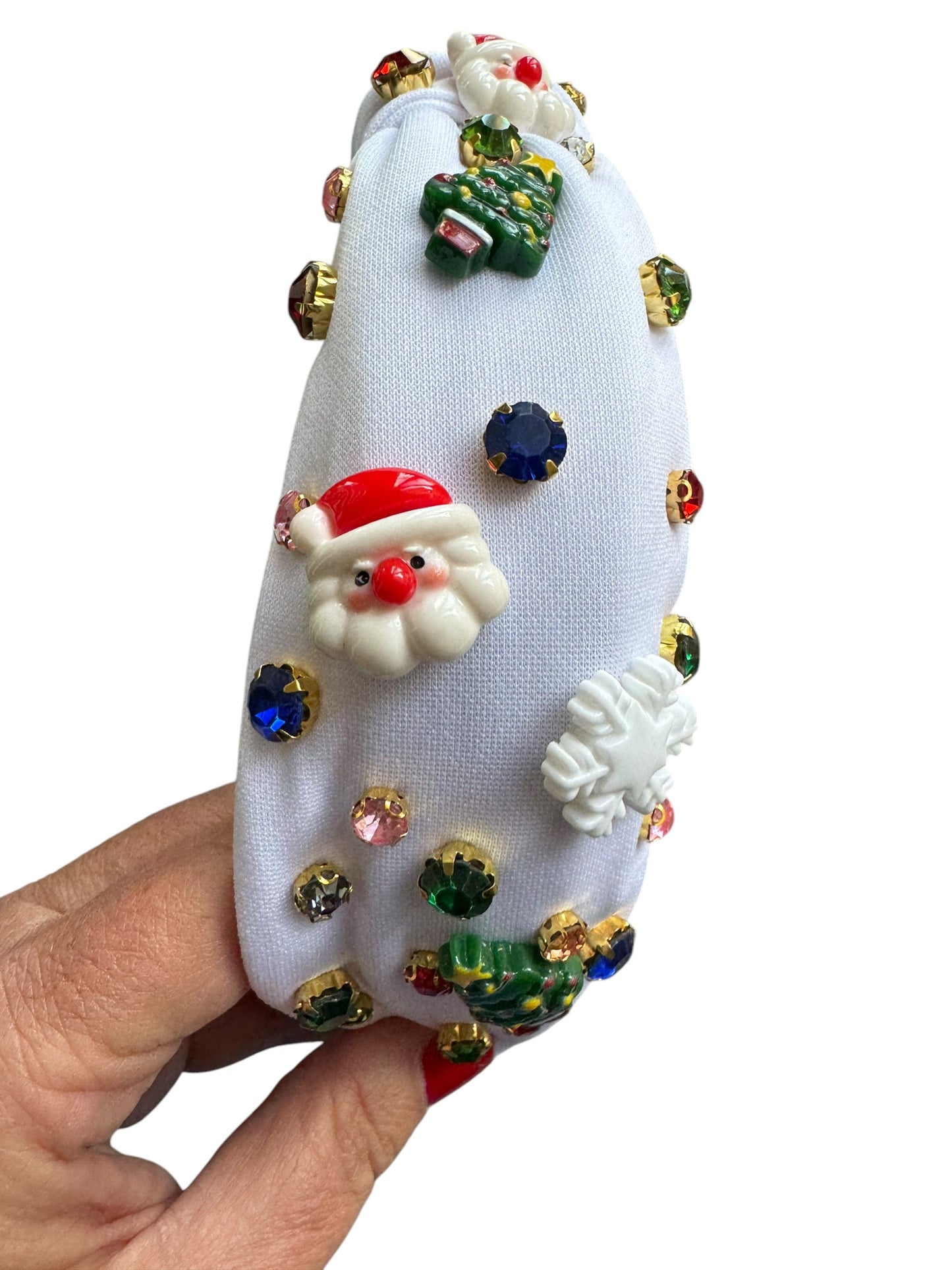 Rhinestone Christmas Holiday Headband - Festive Holiday Hair Accessories for Girls & Women