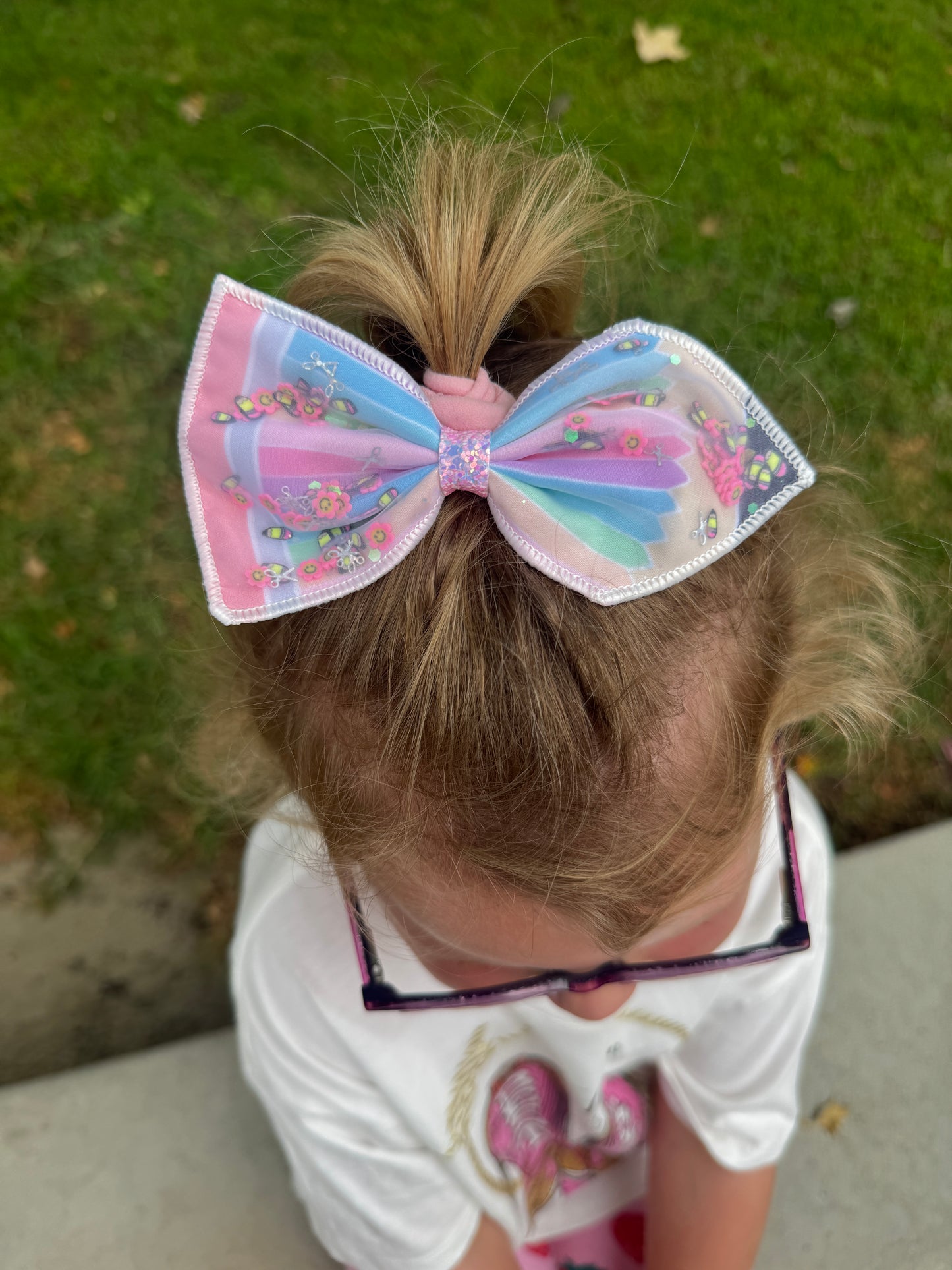 Pastel Pencil Shaker Hair Bows for Girls