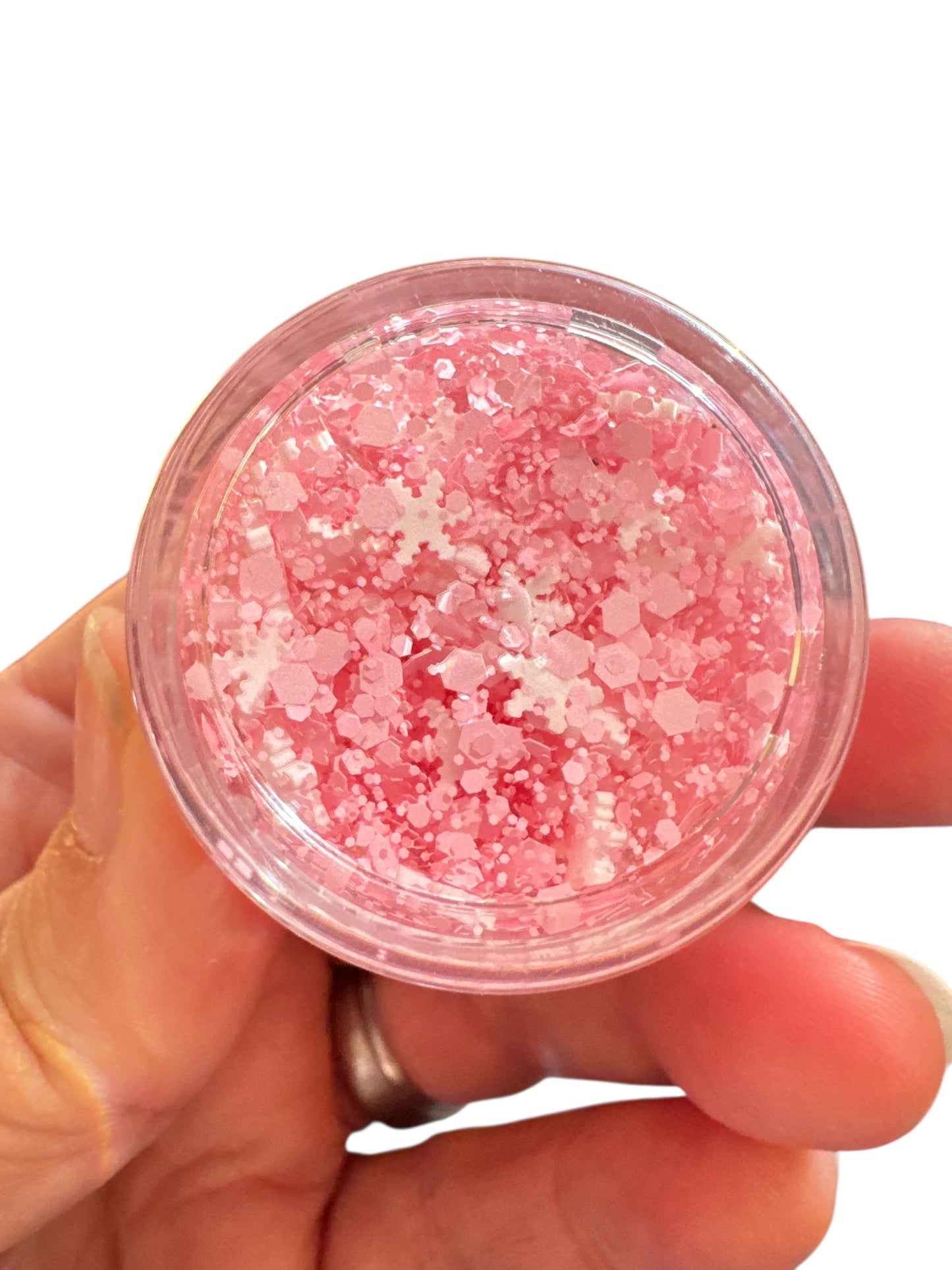 Glitter Hair & Body Gel for Kids – Pink Snowflake Glitter | Holiday Party Glitter