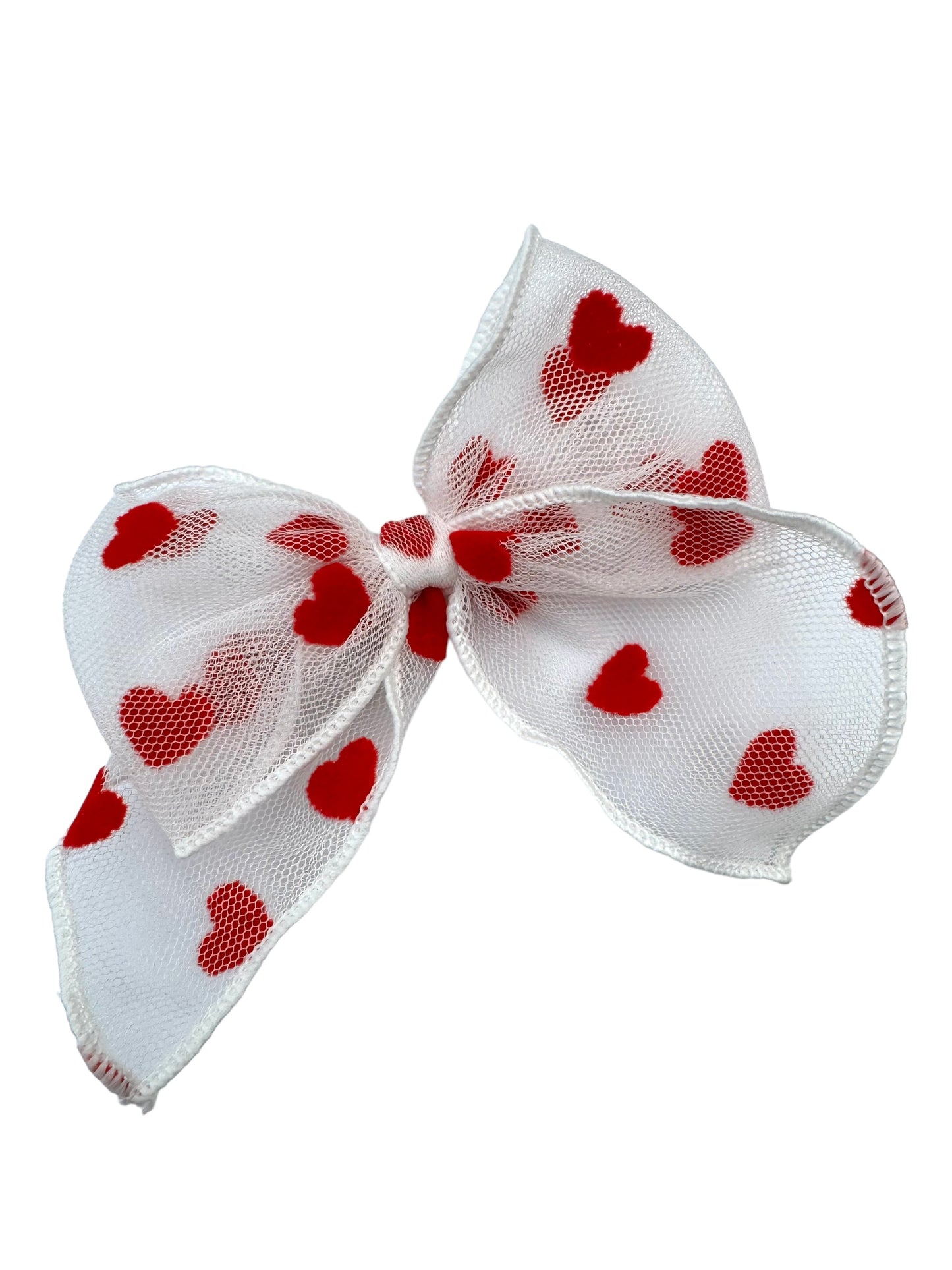 *Tulle Velvet Heart Hair Bows