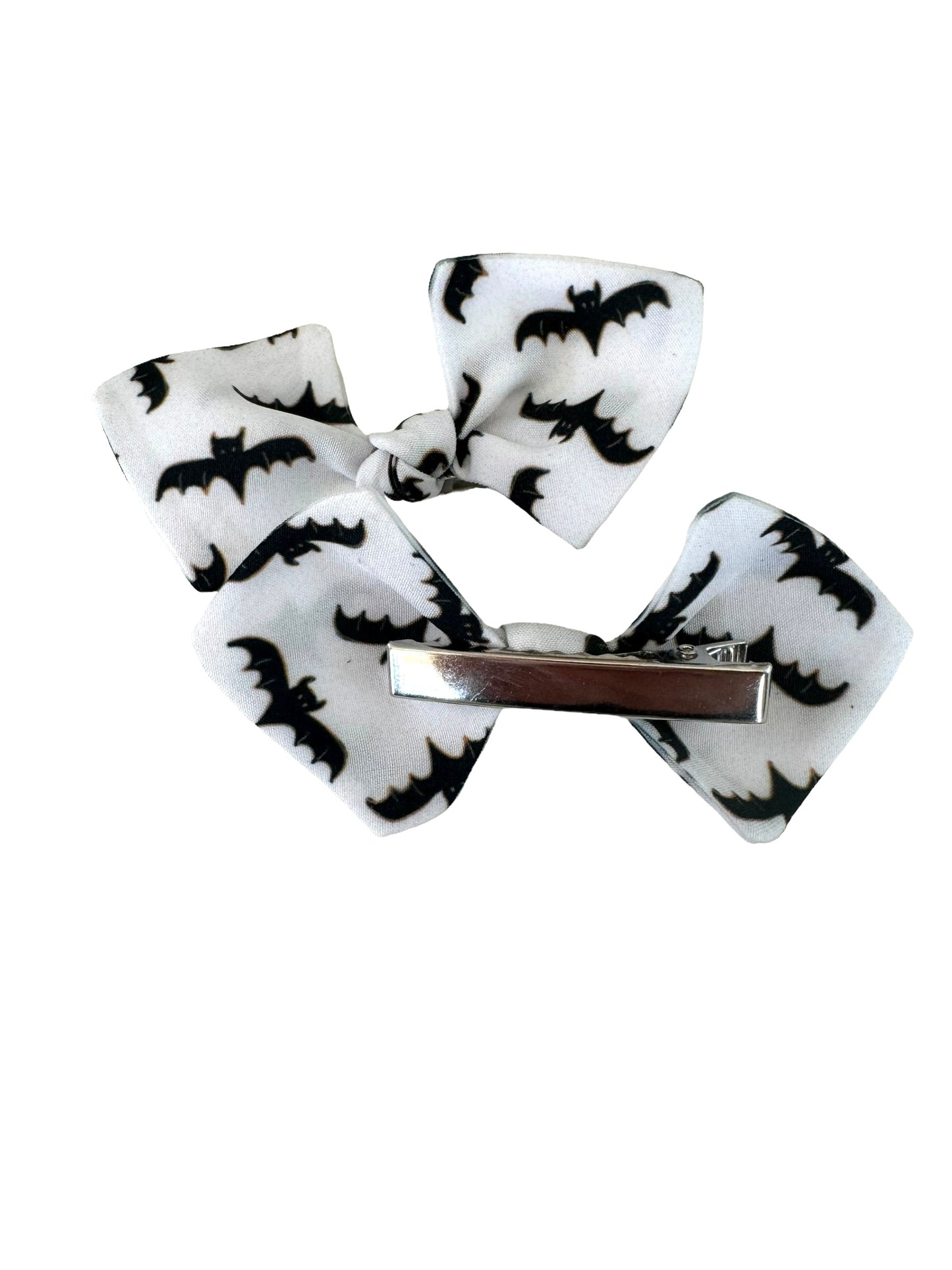 mini bat bows with an alligator clip for pigtails