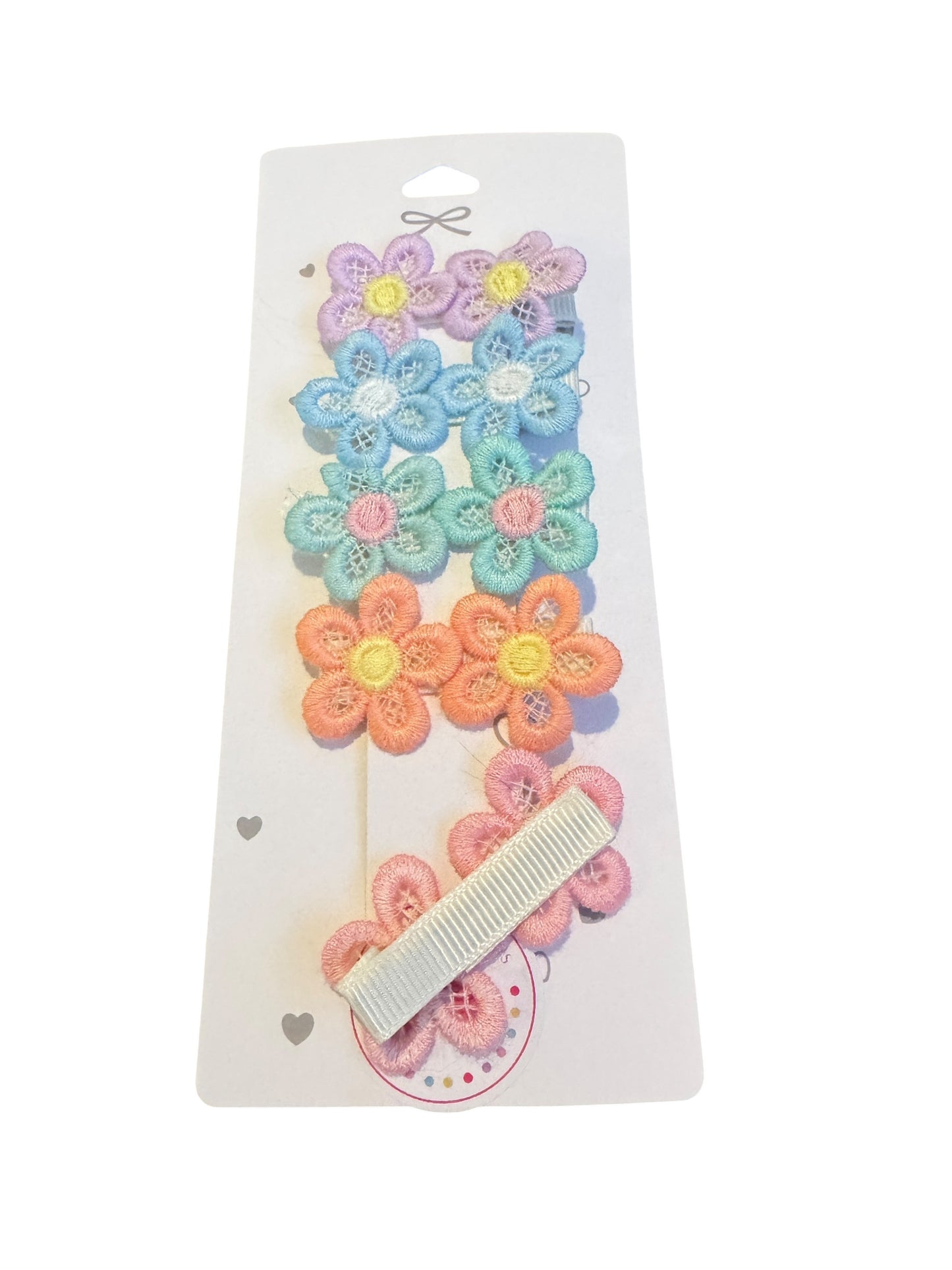 Lace Daisy Hair Clips for Babies, Toddlers, and Kids