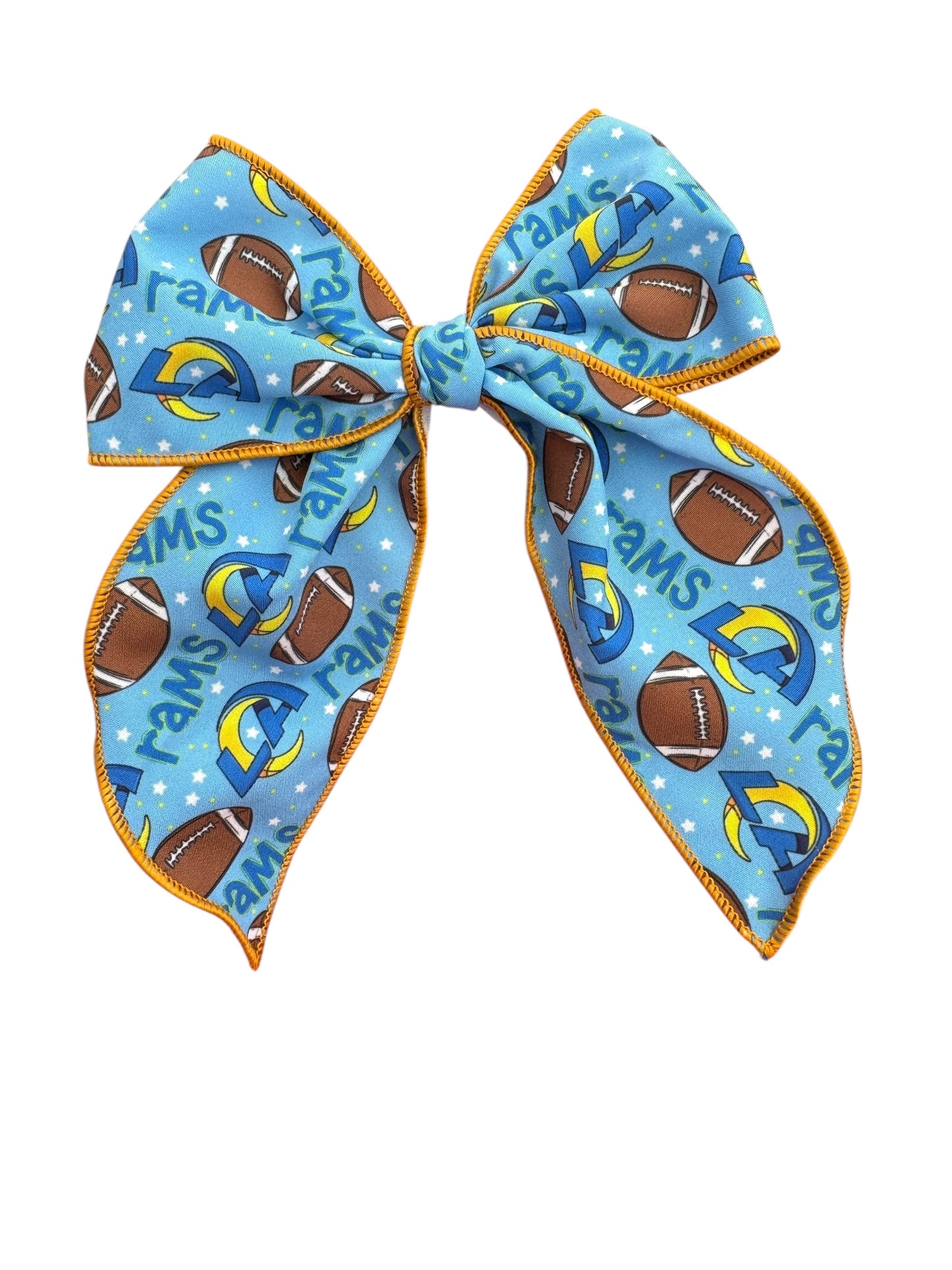 LA Rams Hair Bows – Floral Hair Bows for Game Day