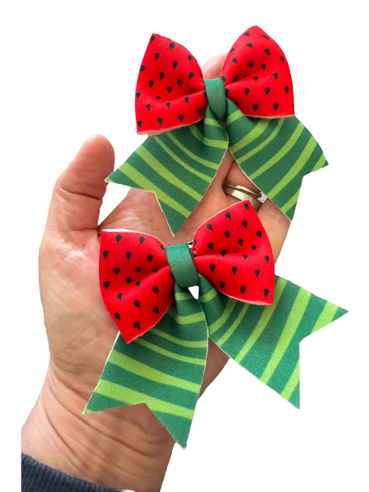 *Watermelon Pigtail Bows