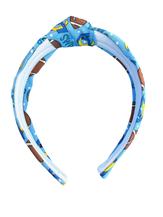 LA Rams Knotted Headband – Blue and Yellow Headband for Game Day