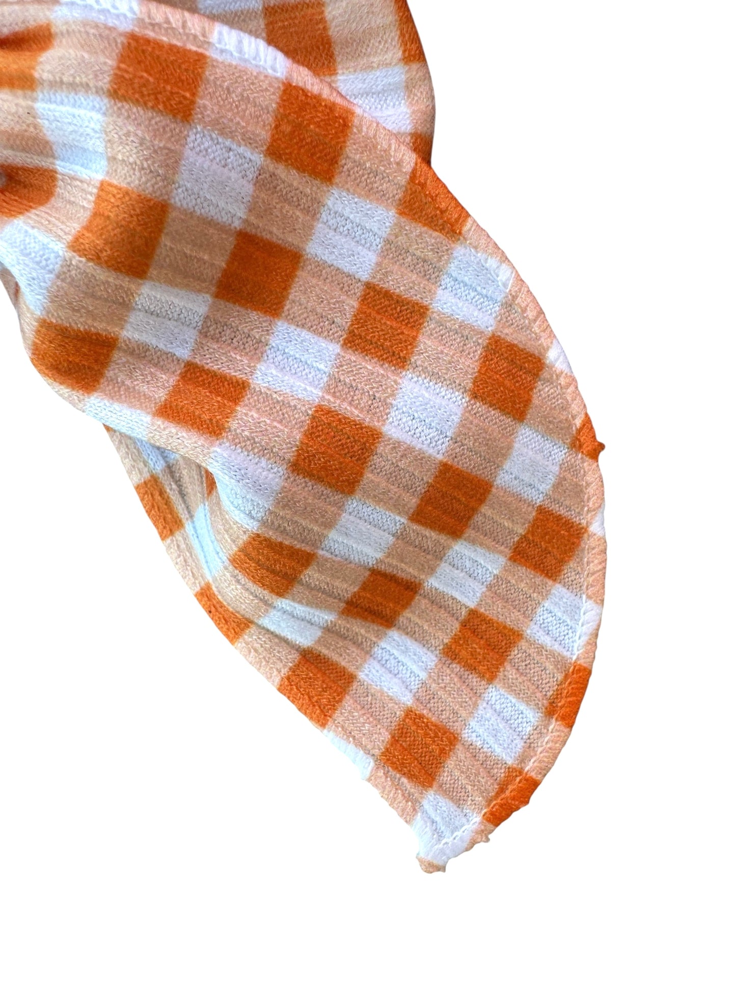 Orange Gingham Hair Bow | Halloween Bows for Kids & Toddlers