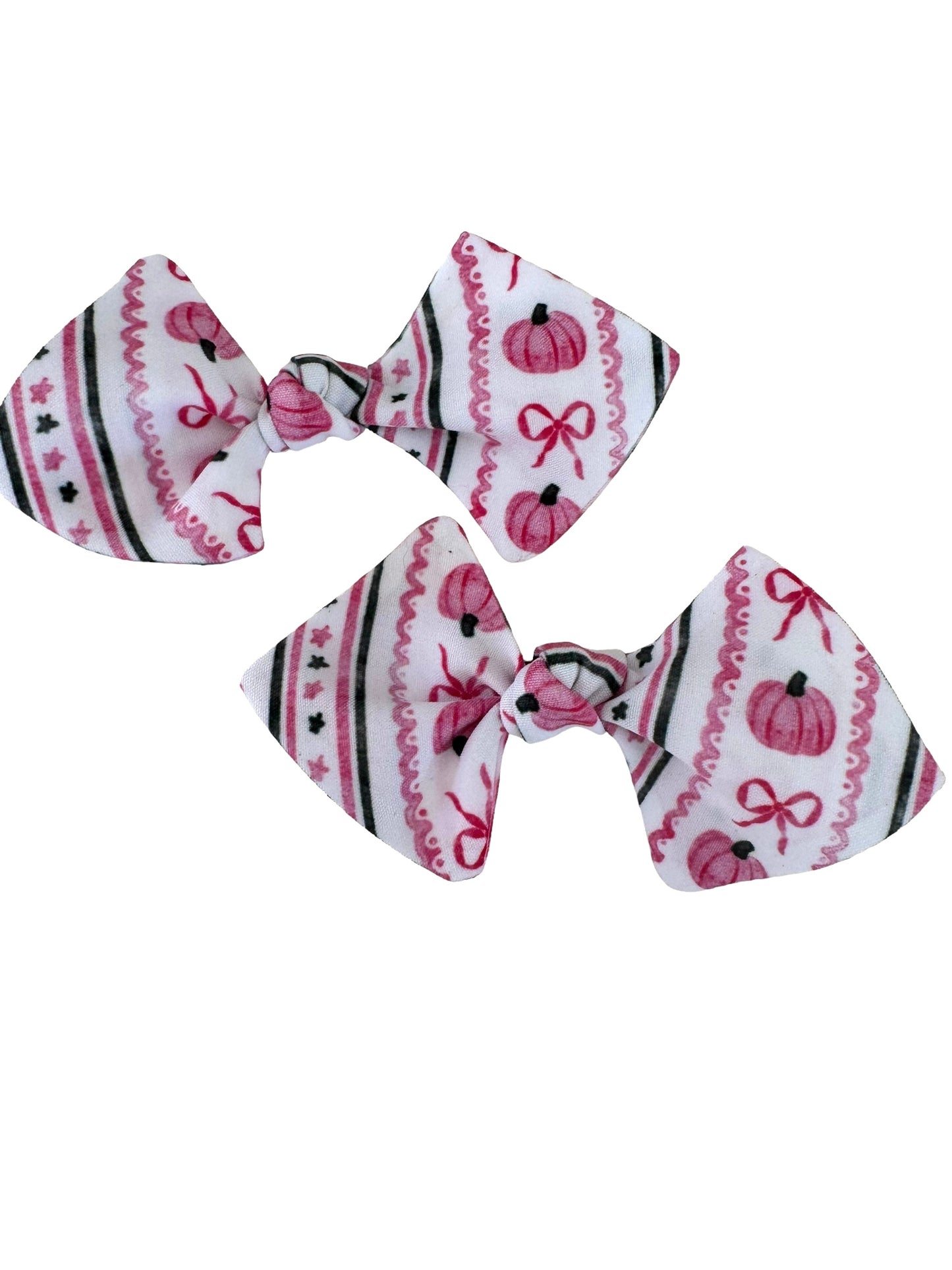 pink halloween mini bows for pigtails