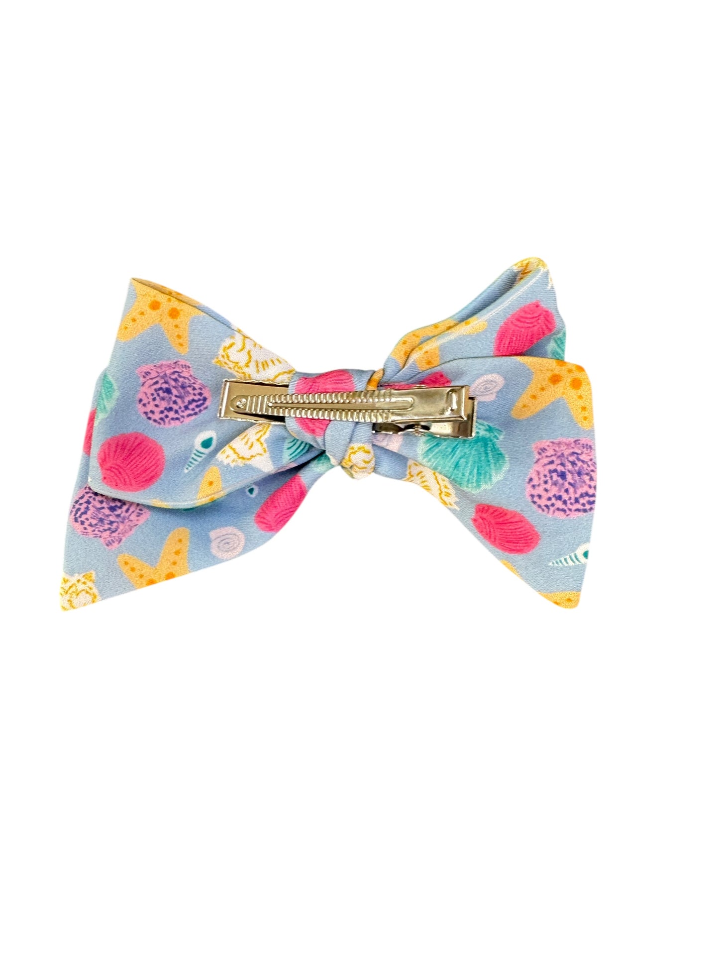 *Blue Seashells Hair Bows