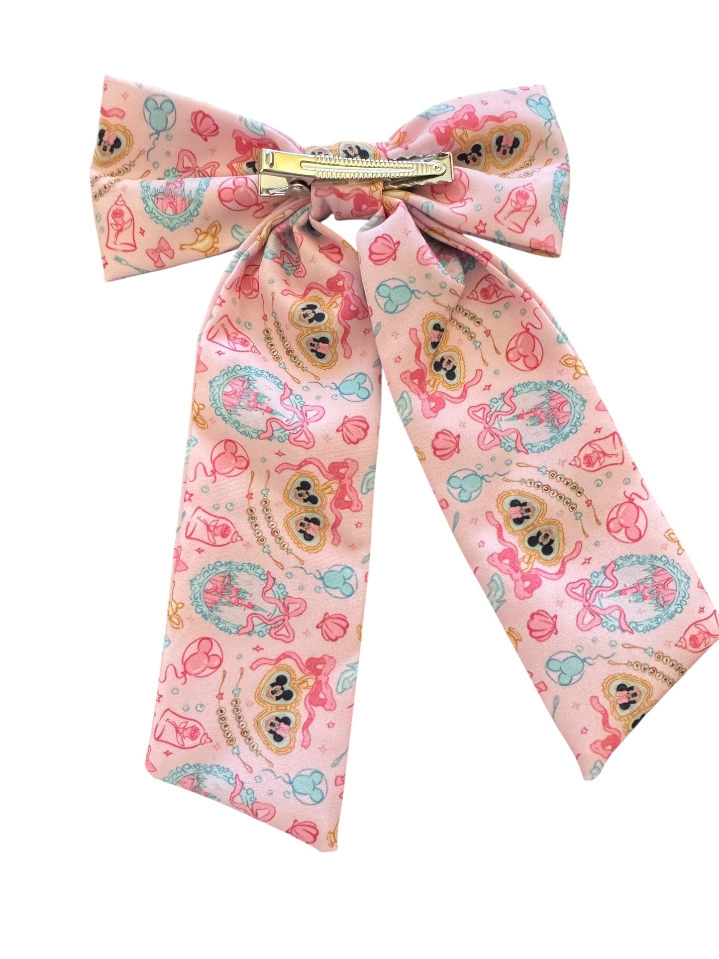 Pink Magical World Hair Bows for Girls