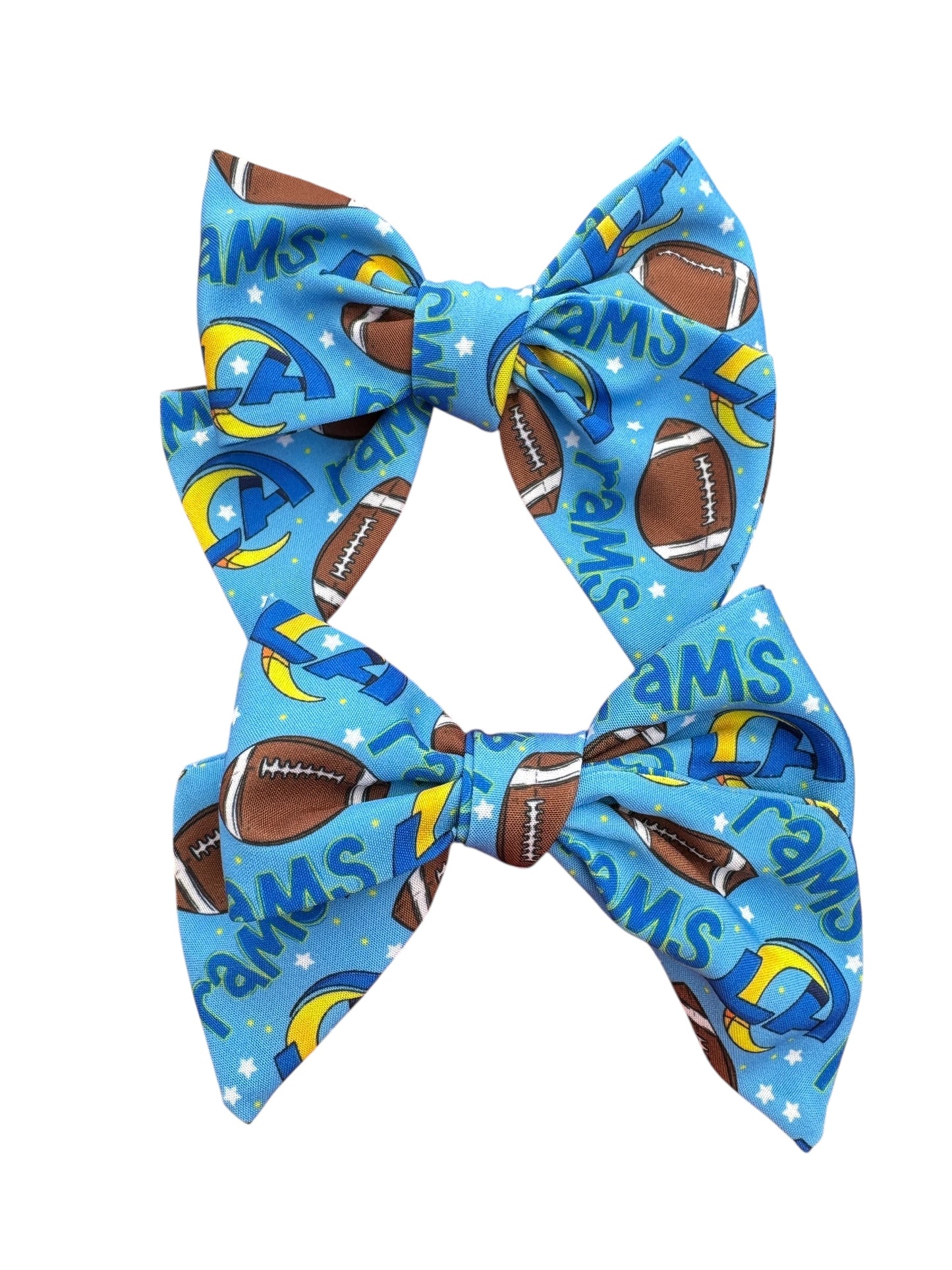 LA Rams Hair Bows – Floral Hair Bows for Game Day