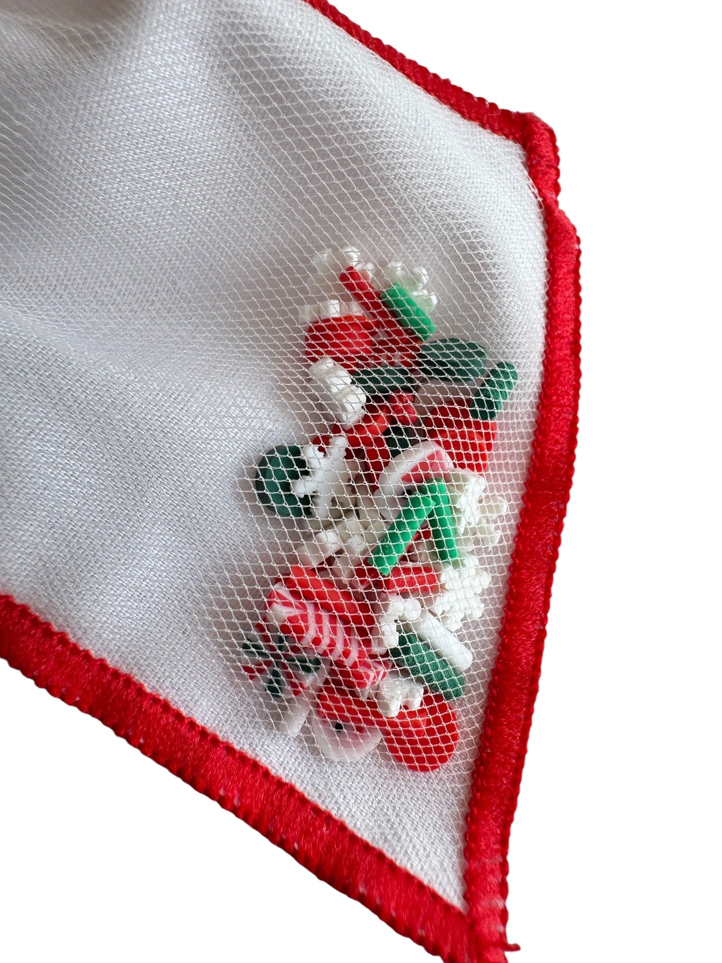 Snowflake Shaker Hair Bow with Red Trim - Christmas Holiday Hair Accessory