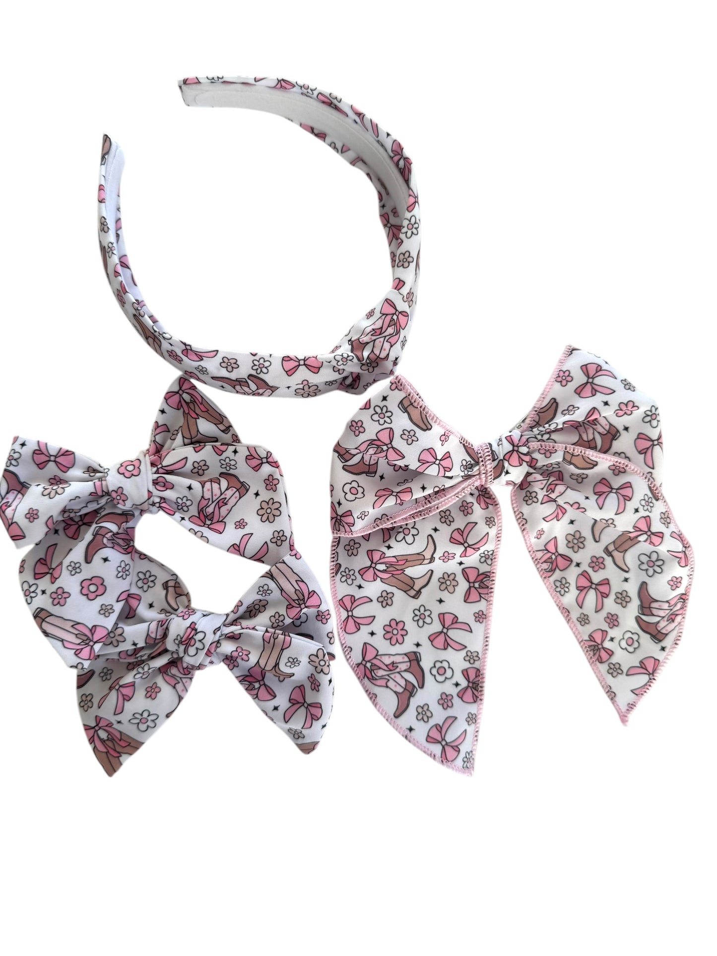 Boots and Bows Hair Bows | Cowgirl Hair Clips for Girls | Happy House of Bows