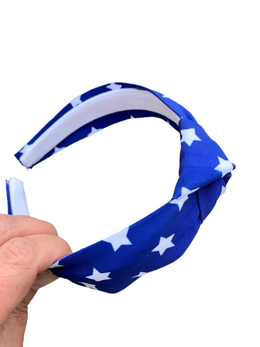 *Blue and White Stars Headband