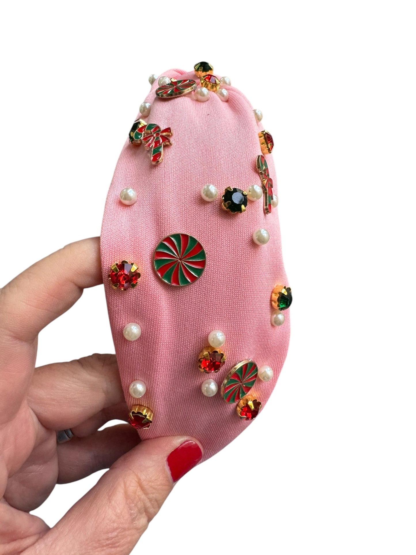 Rhinestone Christmas Holiday Headband - Festive Holiday Hair Accessories for Girls & Women