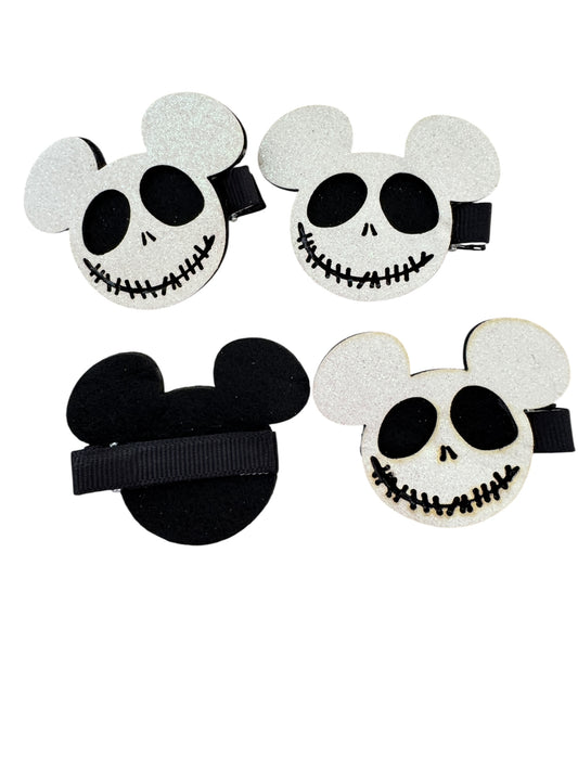 Jack Mouse Pumpkin Hair Clip – Halloween Jack Face Clip for Girls & Moms | Mickey-Inspired Hair Accessory