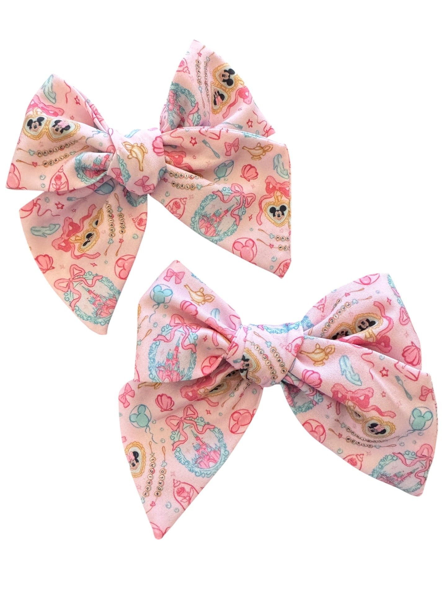Pink Magical World Hair Bows for Girls
