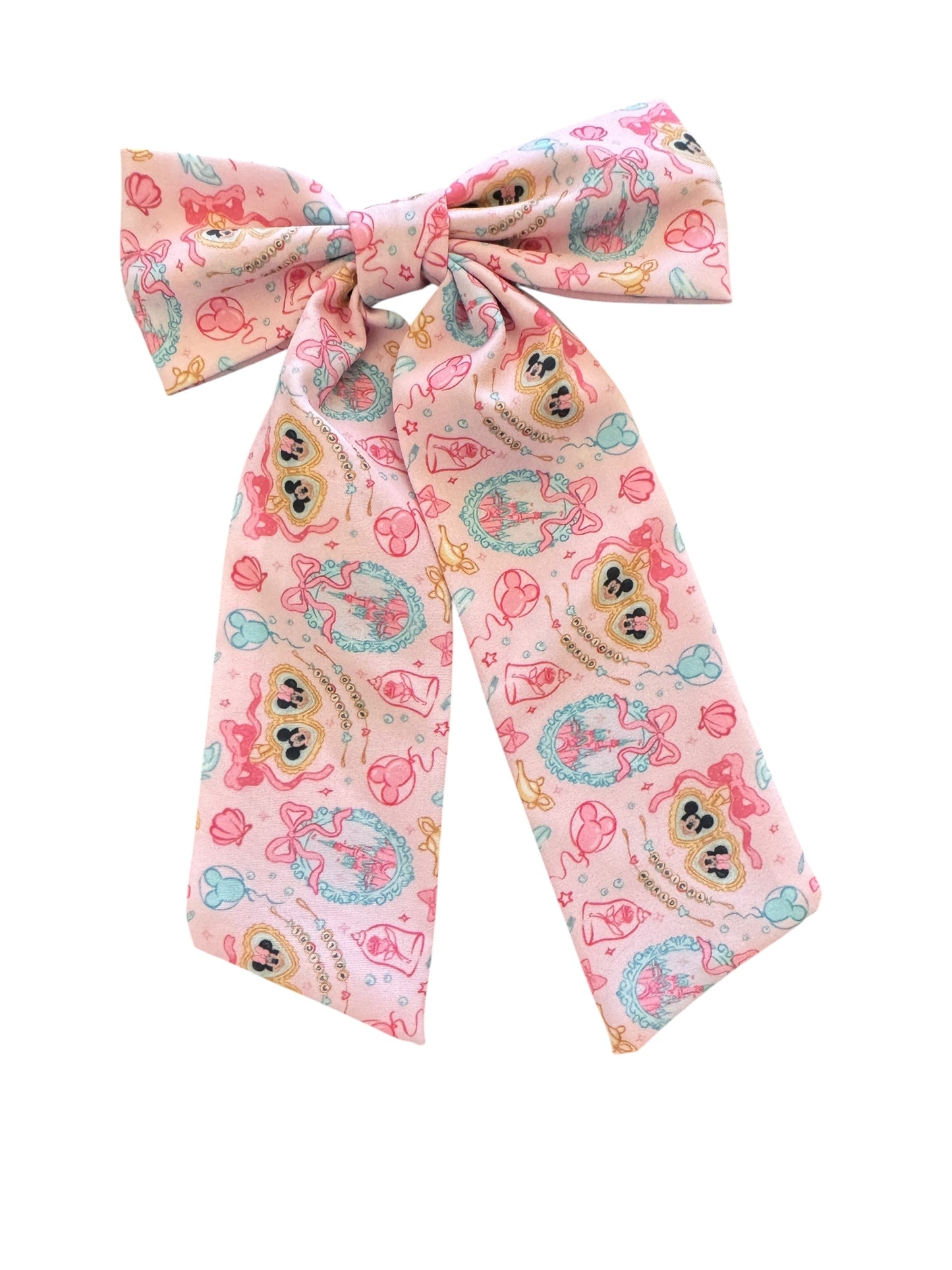 Pink Magical World Hair Bows for Girls