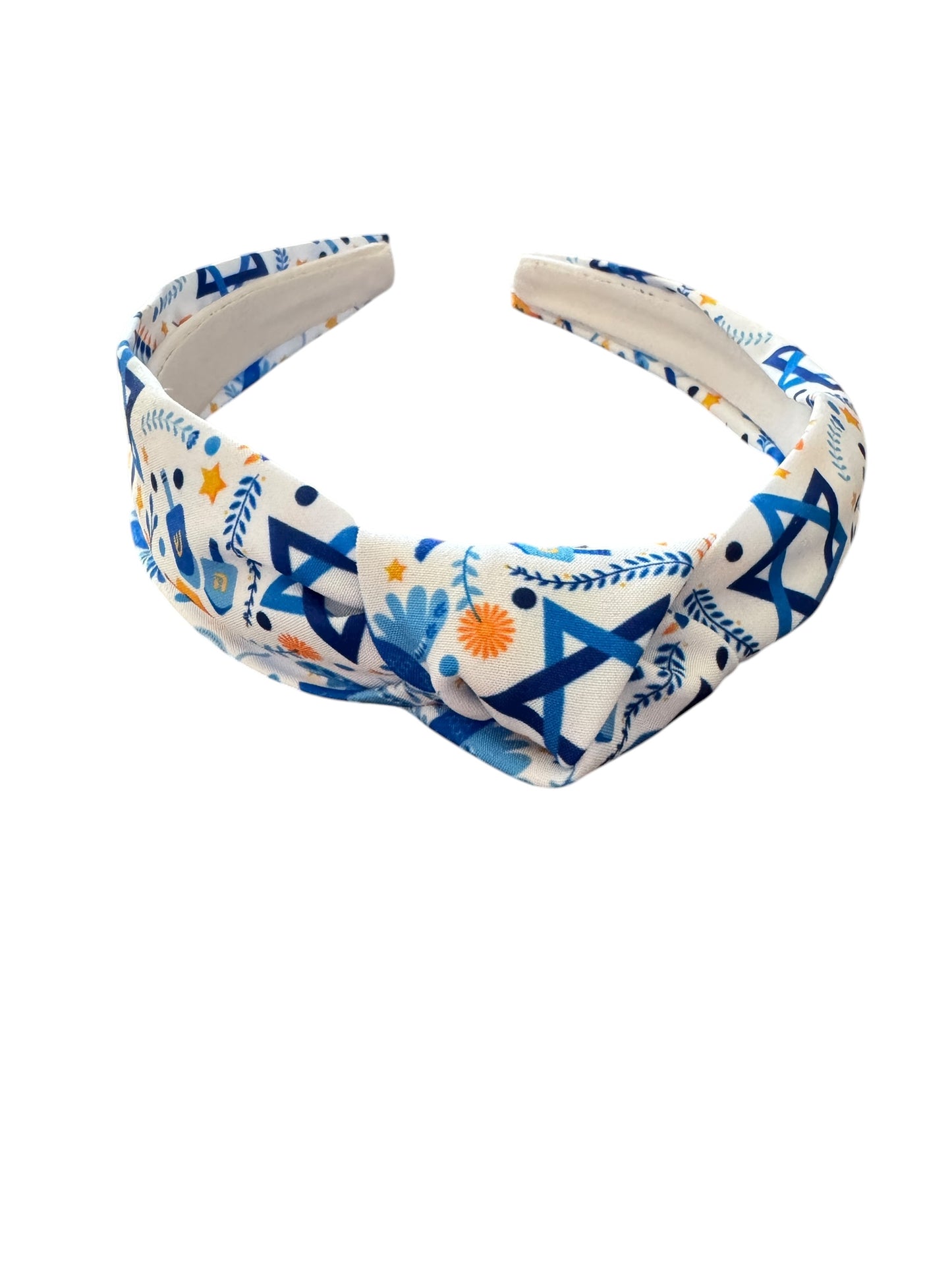 Hanukkah Knotted Headbands - White Holiday Accessories