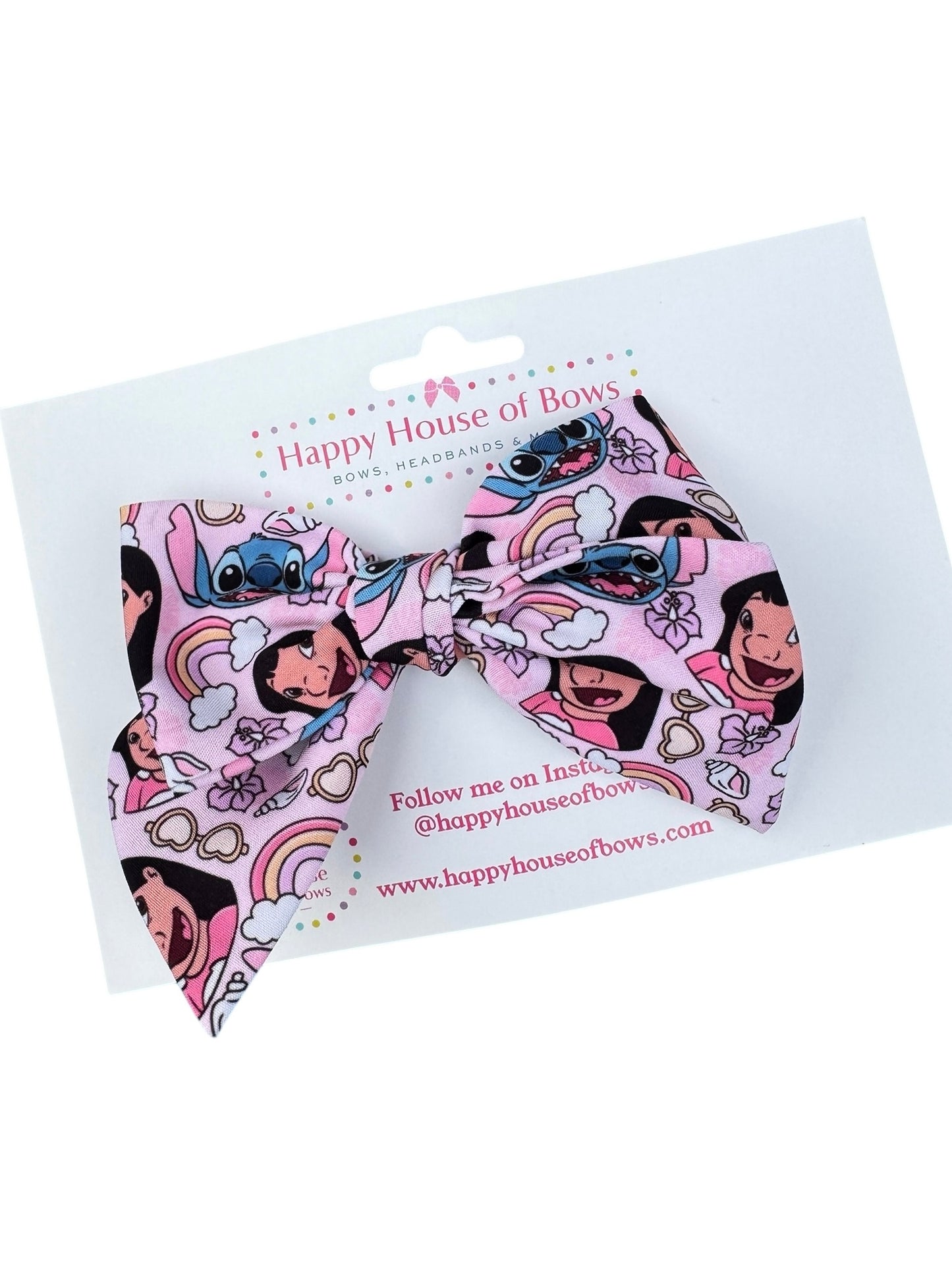 Pink Hawaiian Hair Bows for Girls