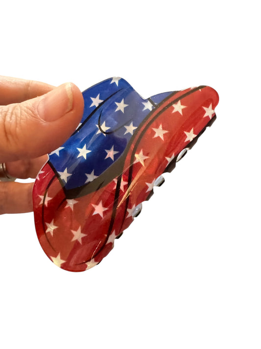 American Flag Claw Clips – Patriotic Hat Hair Clips for 4th of July