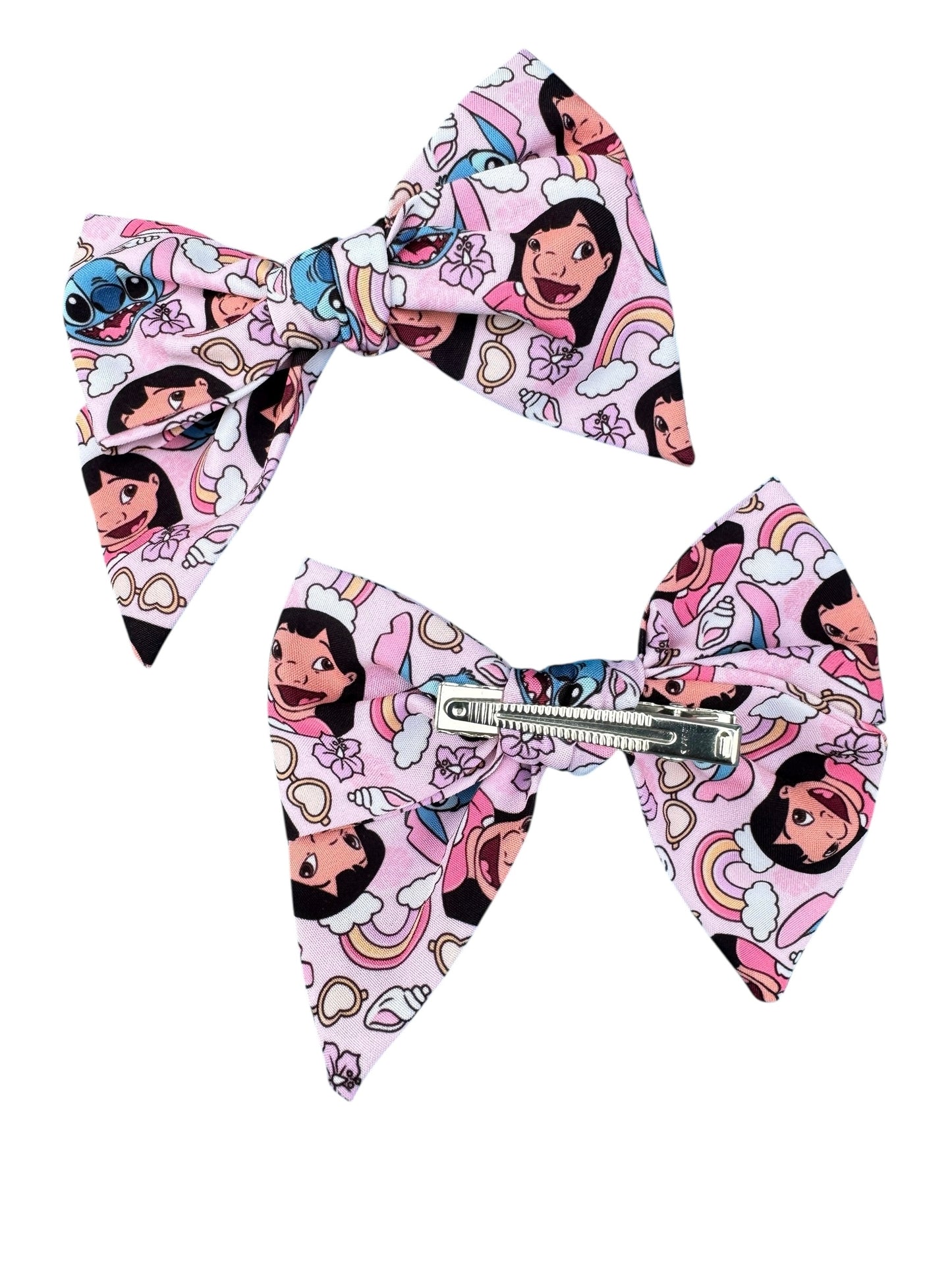 Pink Hawaiian Hair Bows for Girls