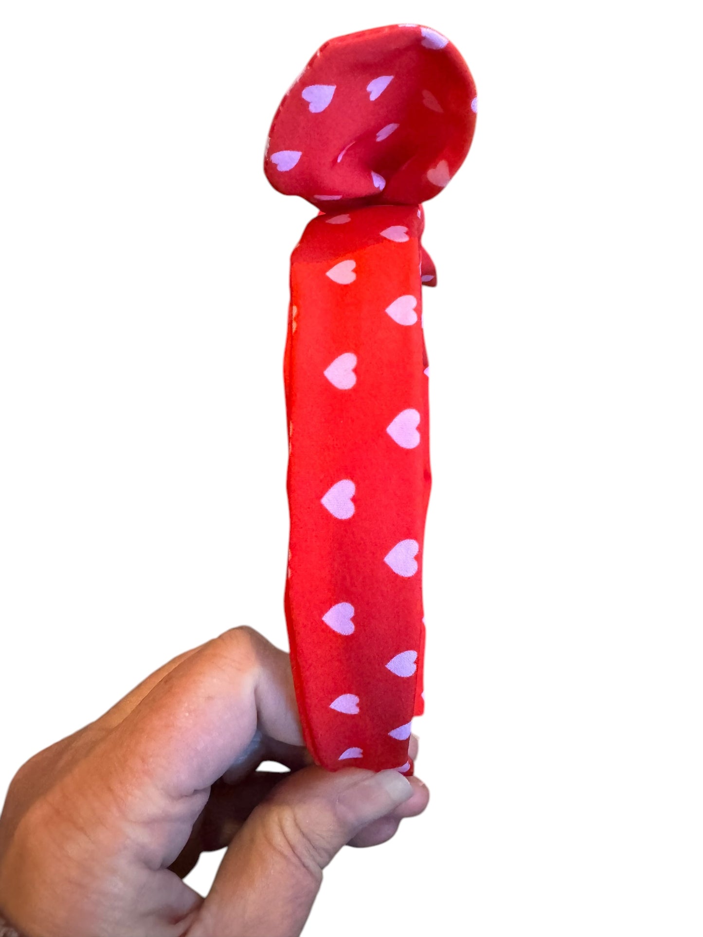 Red and Pink Hearts Headband - Valentine's Day Tie Knot Headband for Girls