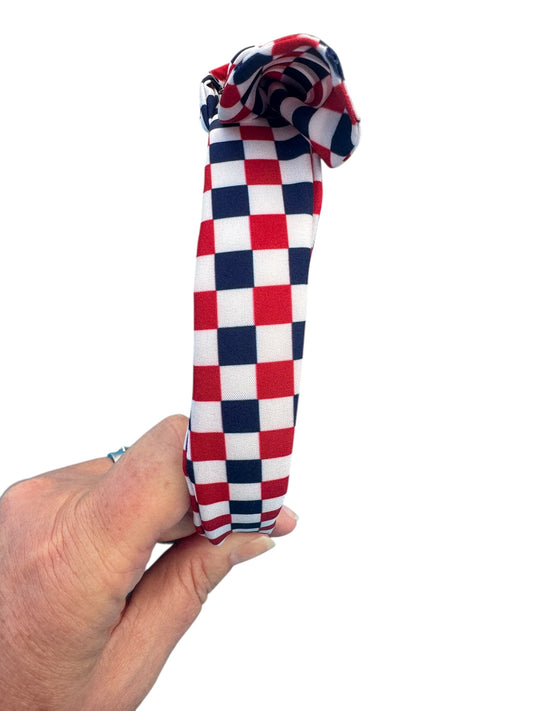 *Red & Blue Checkered Headbands
