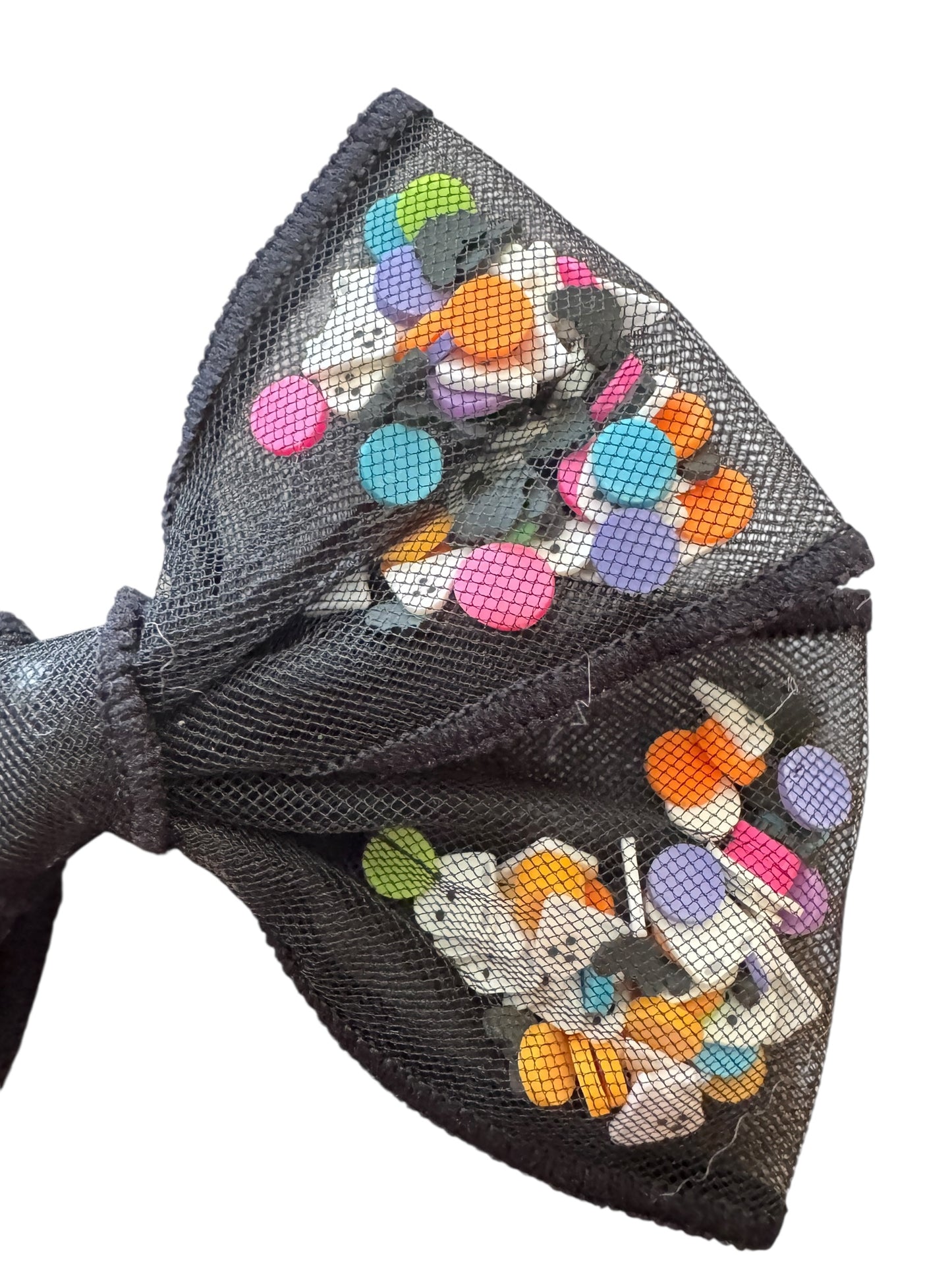 Halloween Ghost Shaker Hair Bow Set – Cute Black Tulle with Ghosts for Girls