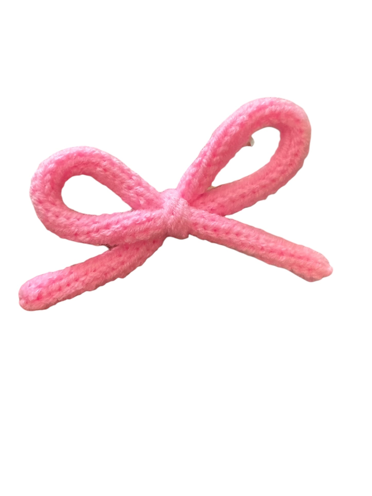 * Knit Pink Hair Bows