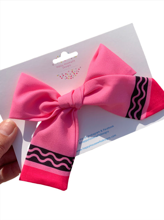 Crayon Hair Bows for Little Girls