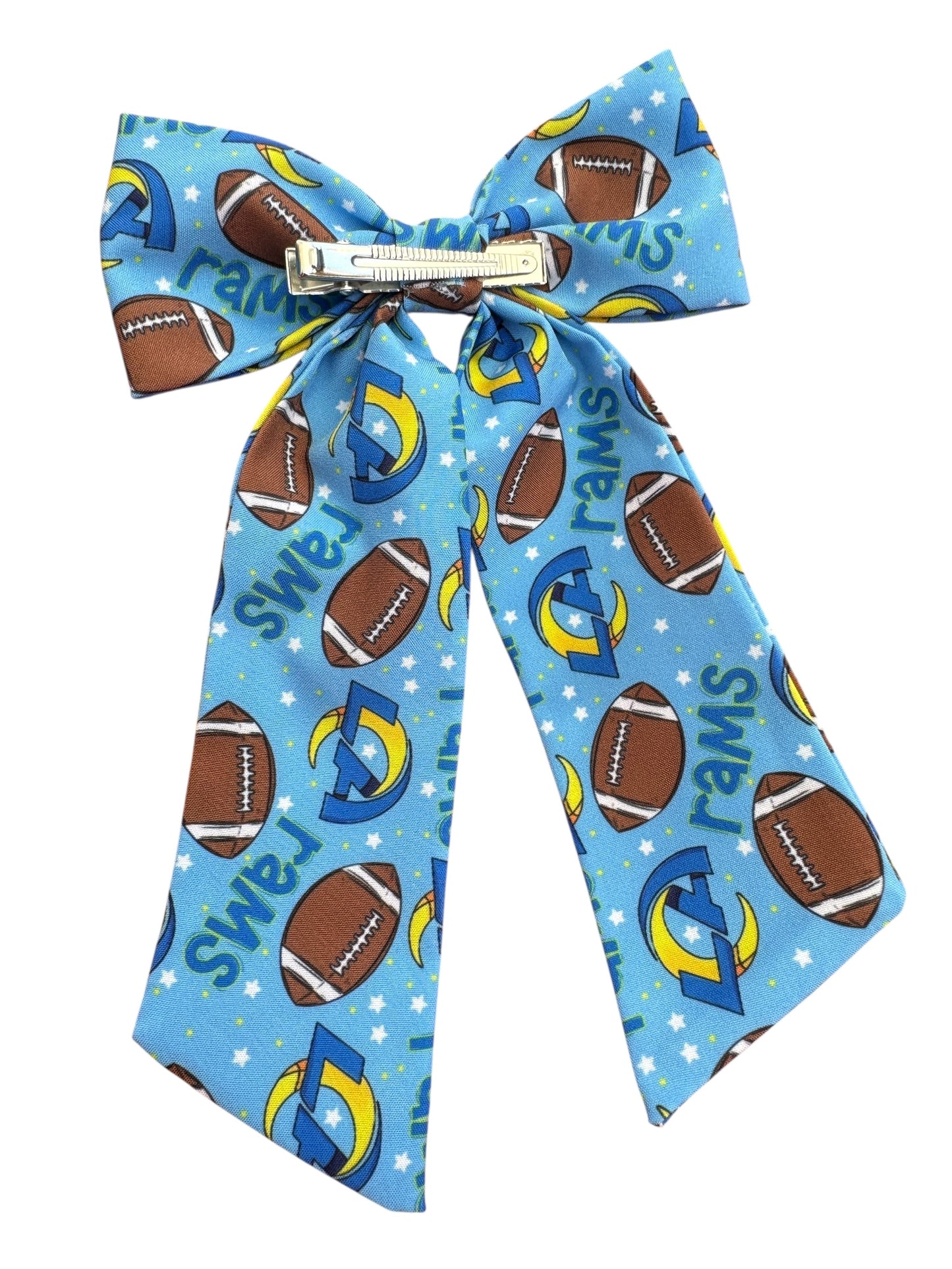 LA Rams Hair Bows – Floral Hair Bows for Game Day