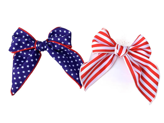 *Stars and Stripes Hair Bows