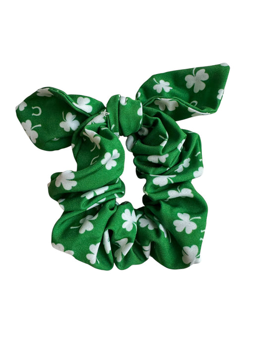 Green Shamrock Scrunchies for Girls