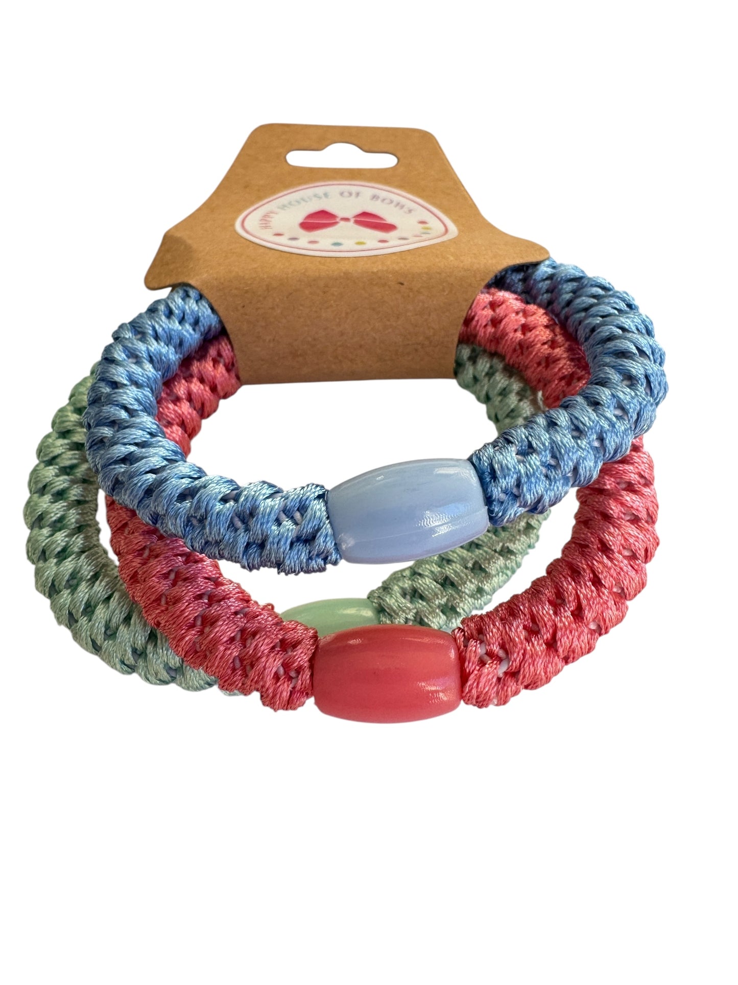 Braided Hair Ties for Girls & Women – No-Crease Elastic Ponytail Holders (Set of 3)