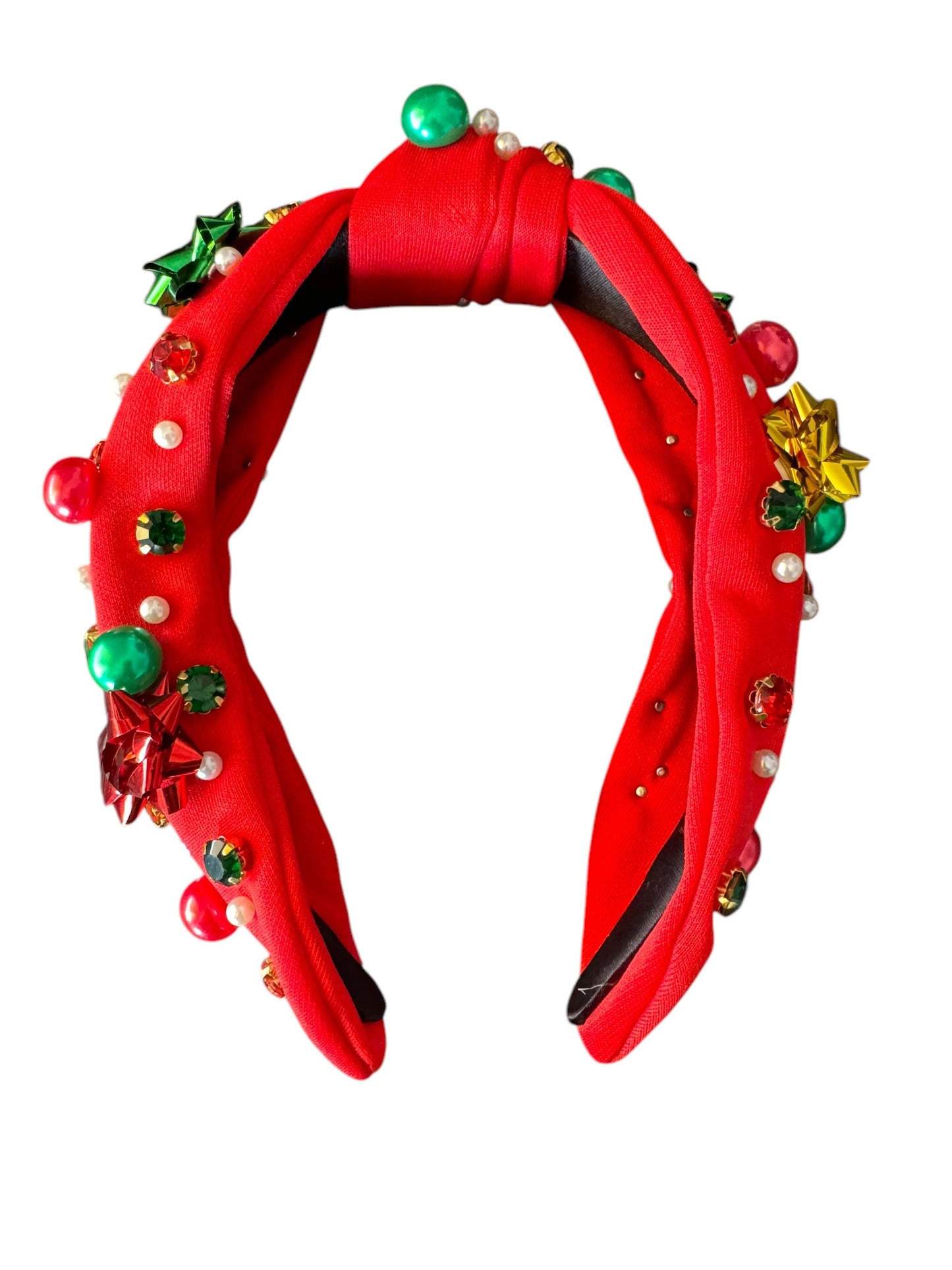 Rhinestone Christmas Holiday Headband - Festive Holiday Hair Accessories for Girls & Women