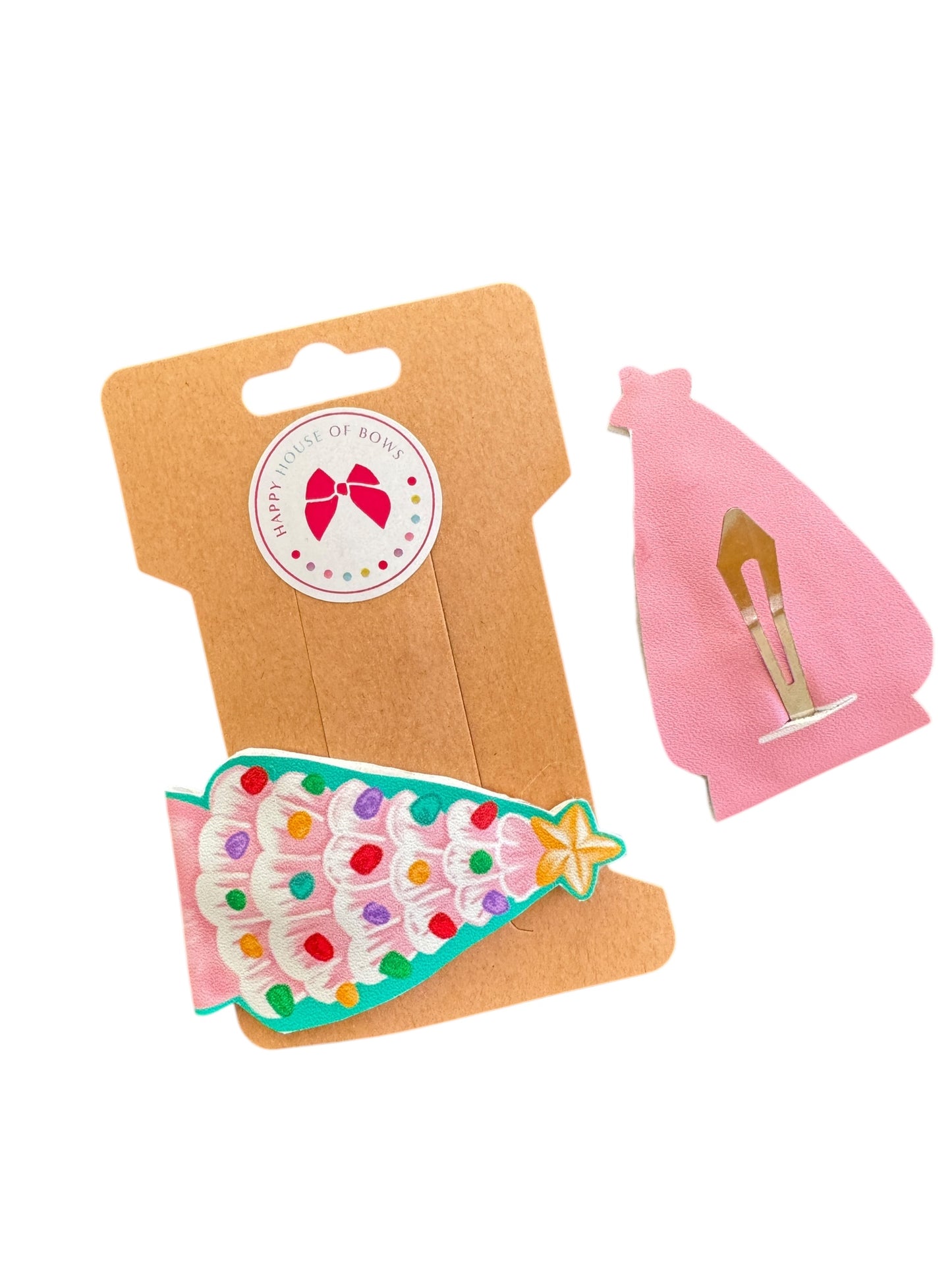 Christmas Snap Hair Clips – Christmas Tree Barrettes for Kids - Set of 2