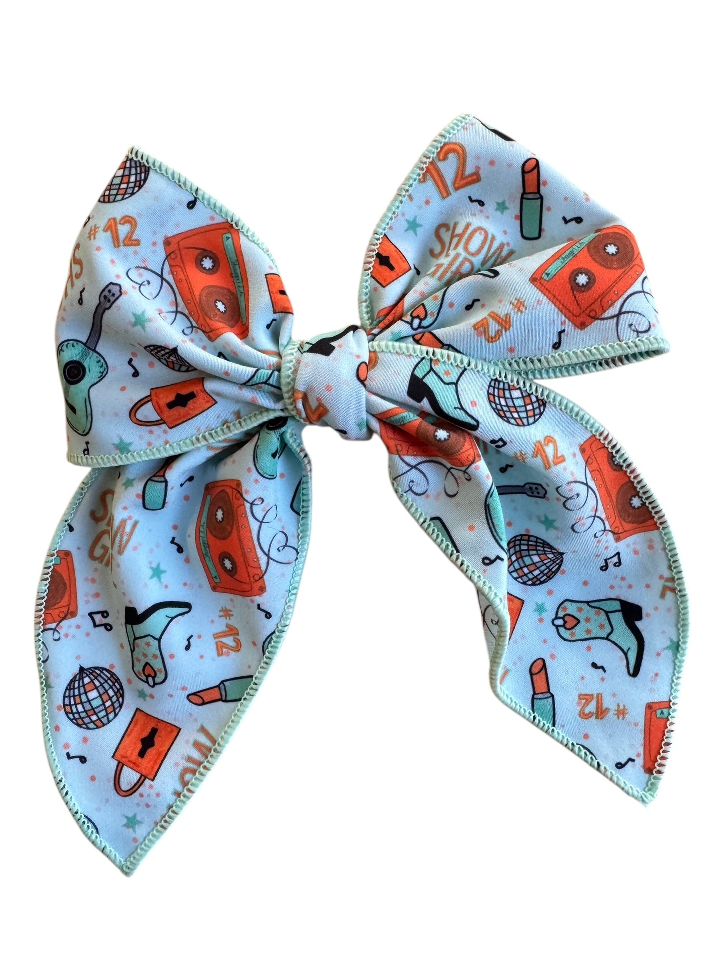 Mint Showgirl Hair Bows - Concert & Everyday Fan Accessories