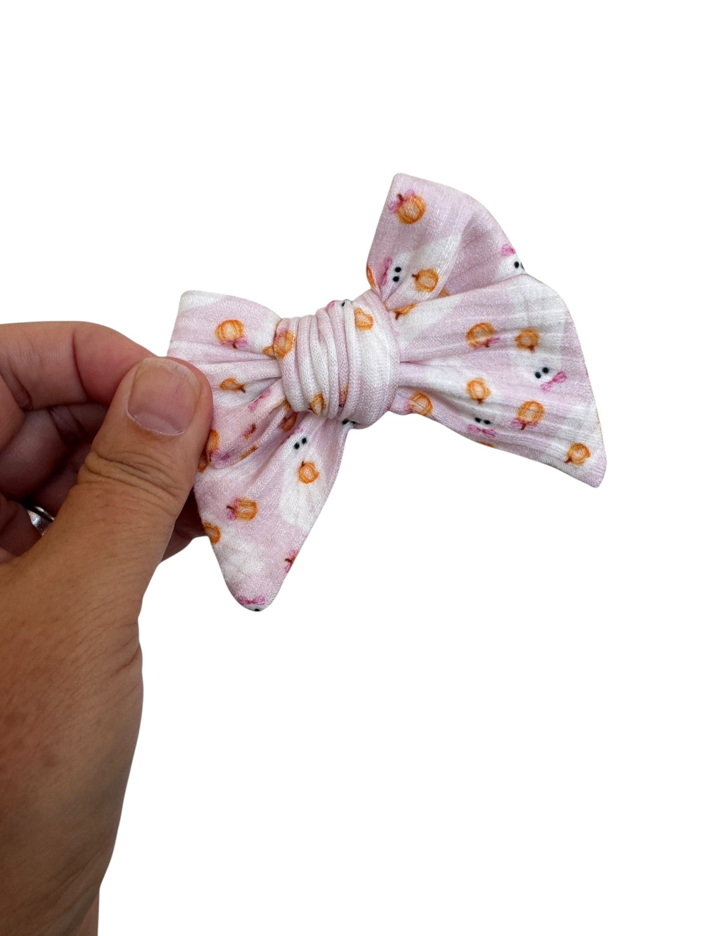 Pink Ghost with Hair Bow | Halloween Bows for Kids & Toddlers