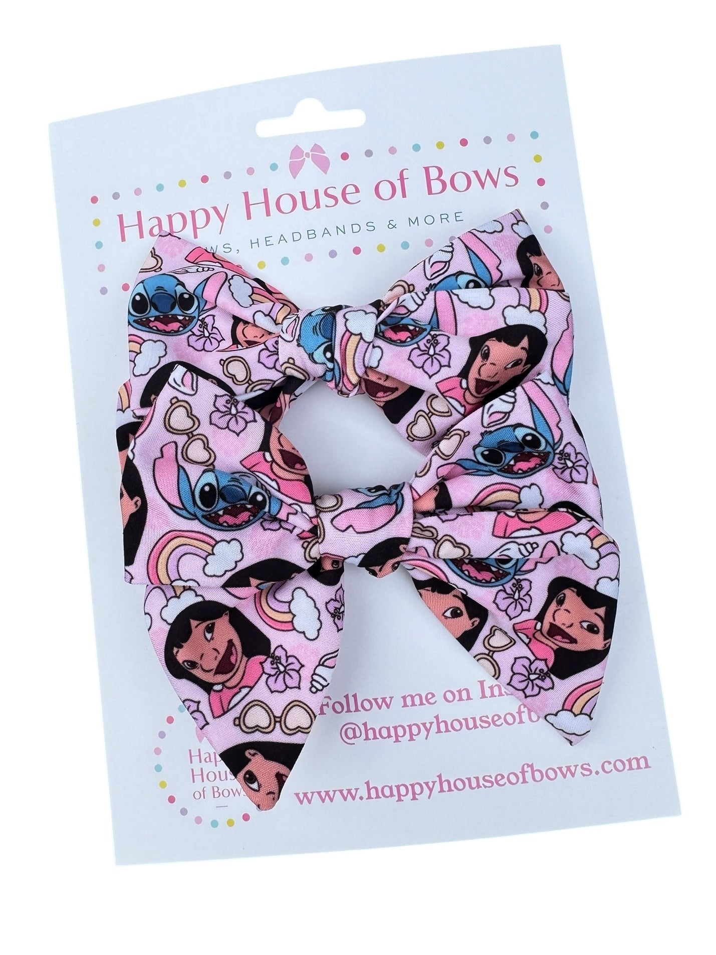 Pink Hawaiian Hair Bows for Girls