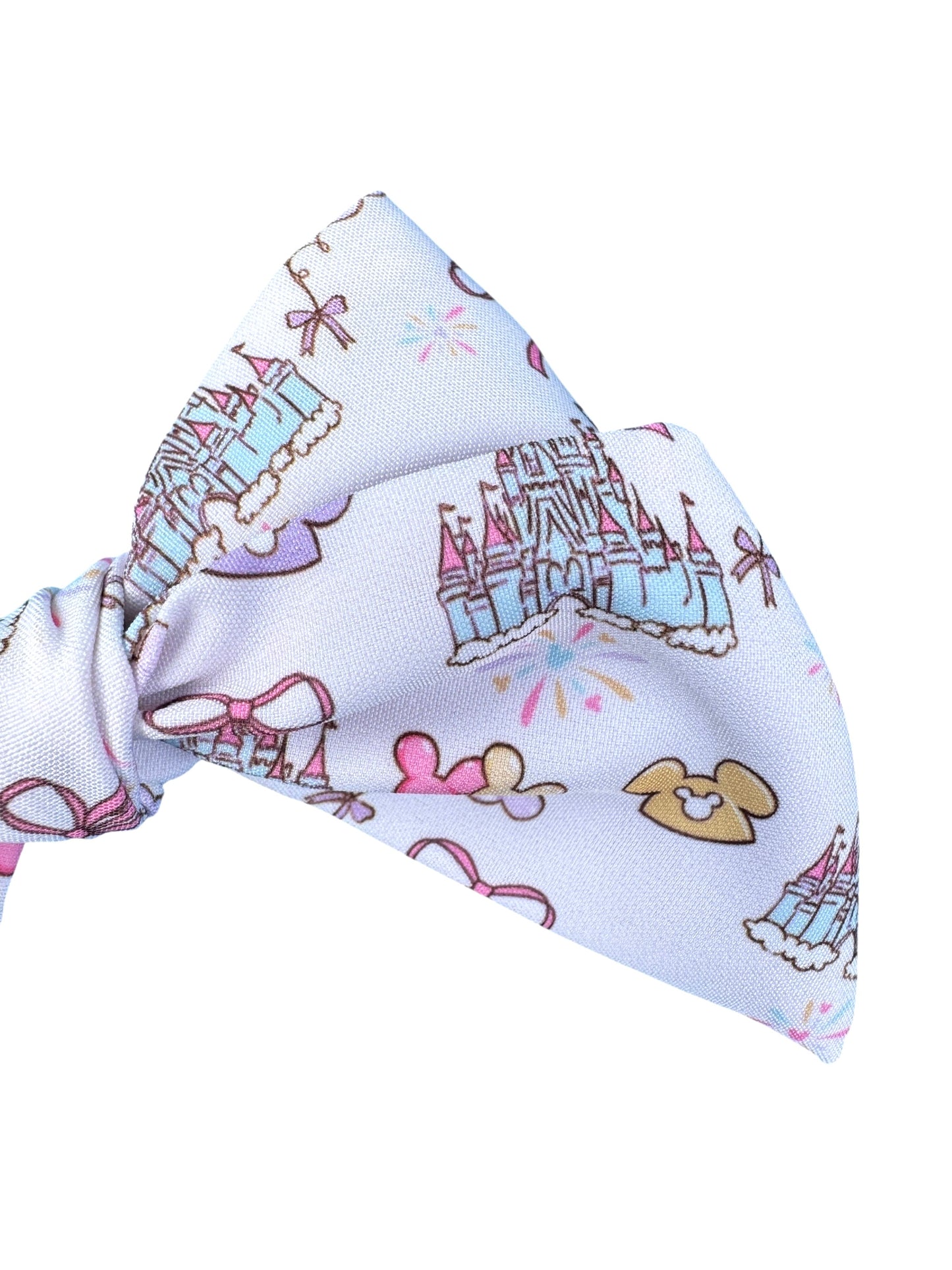 White Castle Hair Bows for Girls