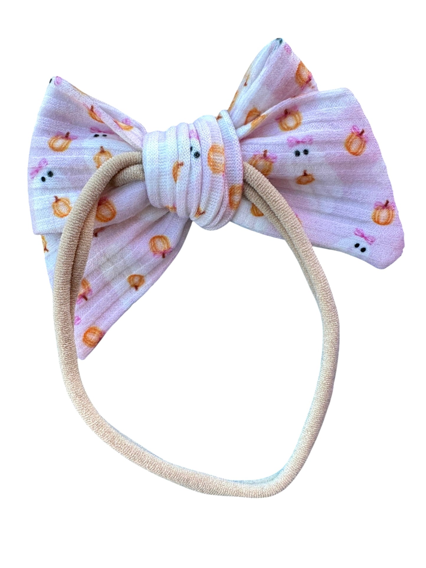 Pink Ghost with Hair Bow | Halloween Bows for Kids & Toddlers
