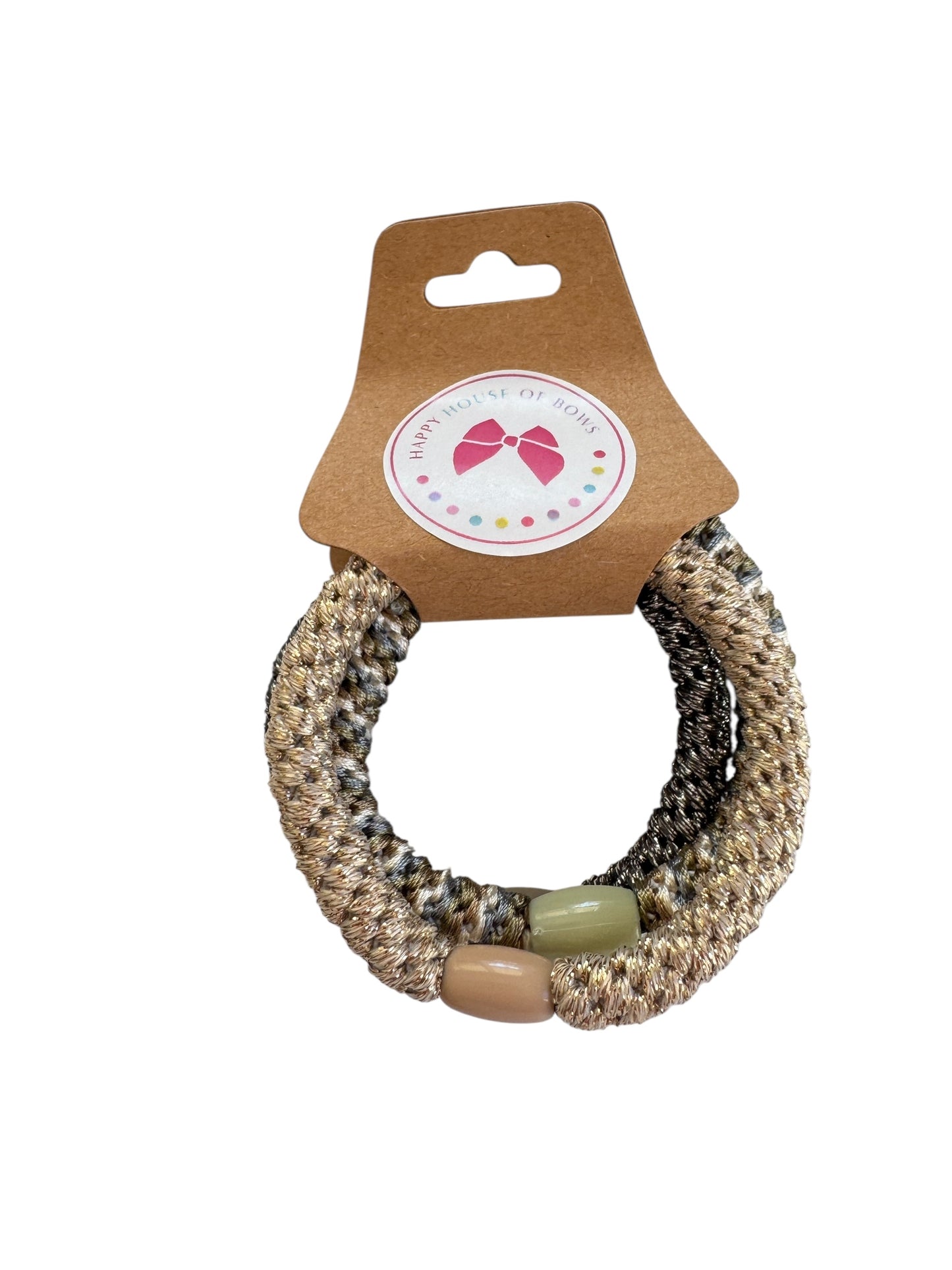 Braided Hair Ties for Girls & Women – No-Crease Elastic Ponytail Holders (Set of 3)