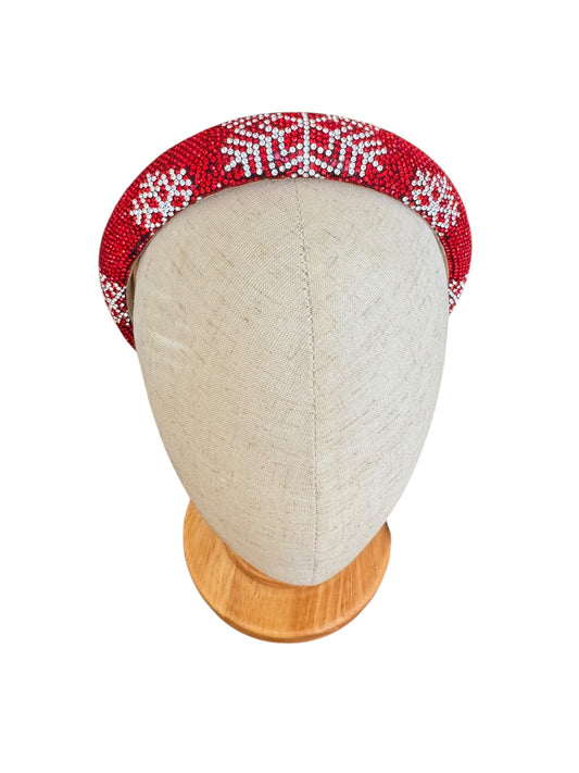 Snowflake Glitter Diamond Headband – Sparkly Statement Hair Accessory