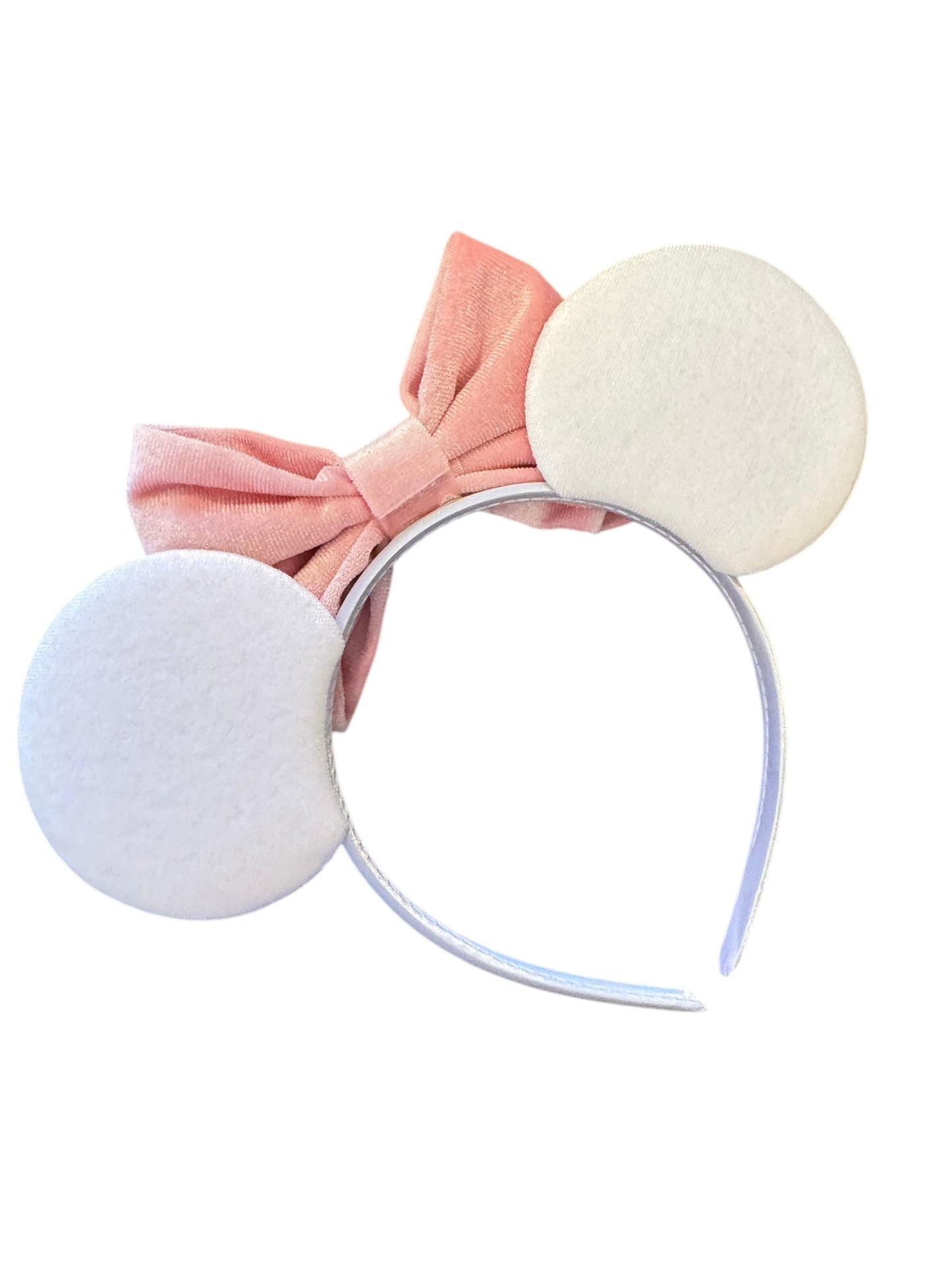 Velvet and Pastel Pearl Mouse Ear Headband