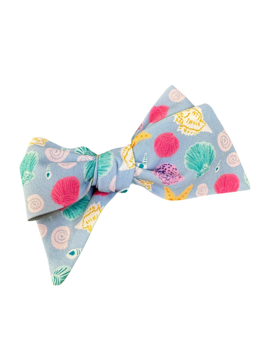*Blue Seashells Hair Bows