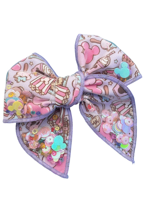 Mouse Snacks Shaker Hair Bow for Girls