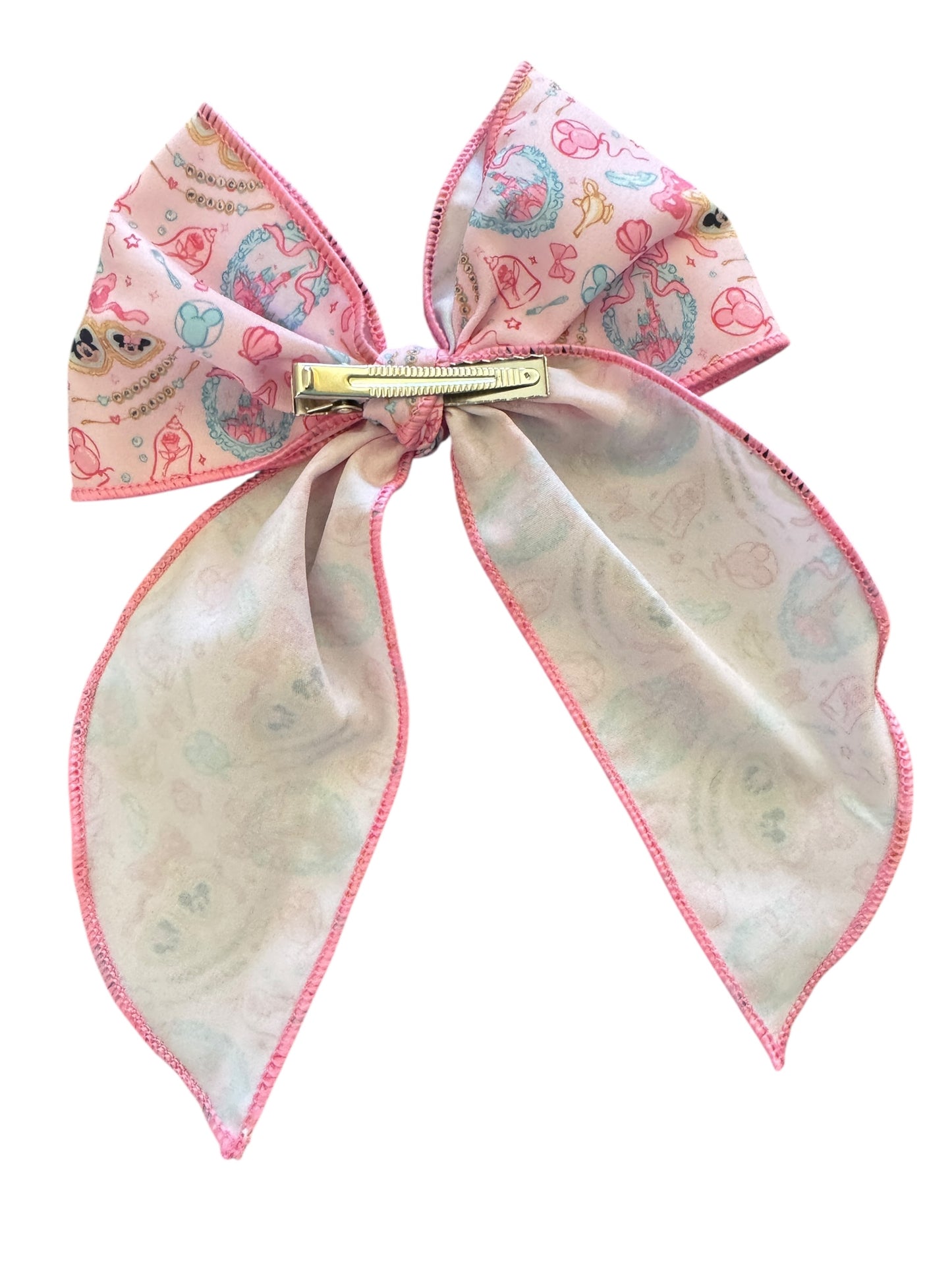 Pink Magical World Hair Bows for Girls