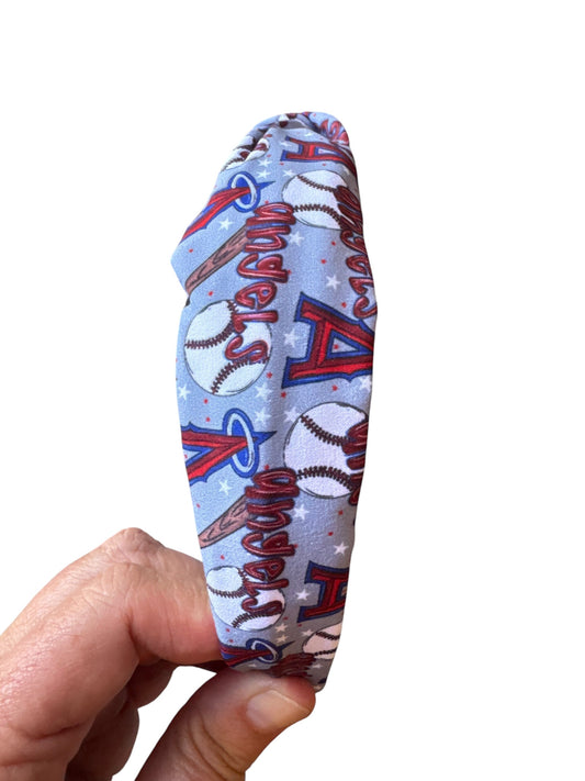 Angel Baseball Tie Knot Headband for Girls Knotted Game Day Accessory (Copy)